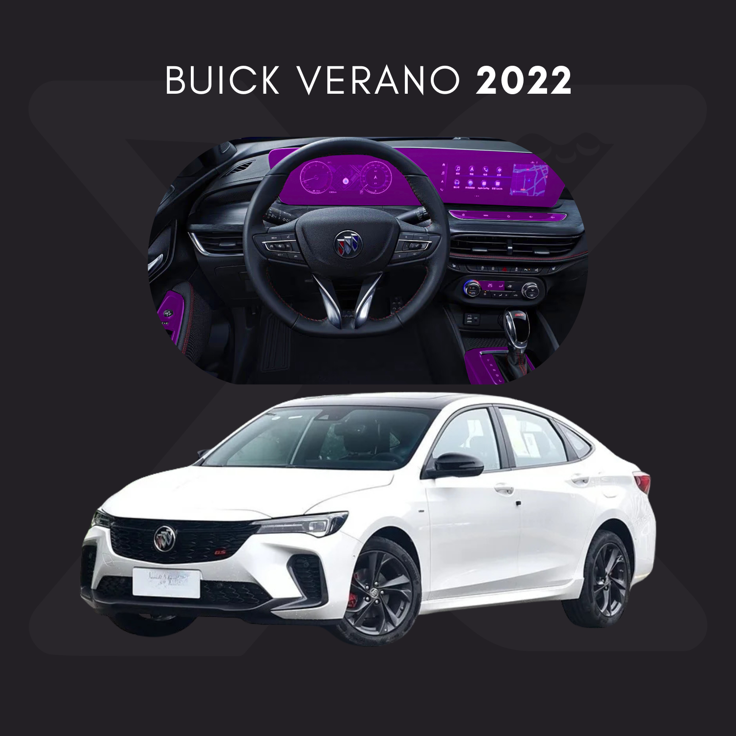 Buick Verano Película Protectora Transparente PPF para Interiores – Kit Completo