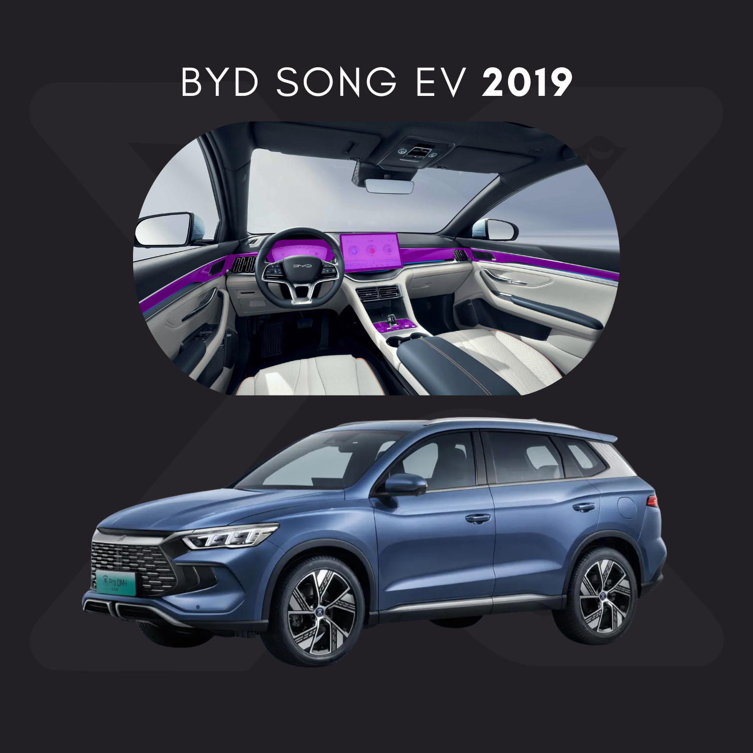 BYD Song EV Película Protectora Transparente PPF para Interiores – Kit Completo