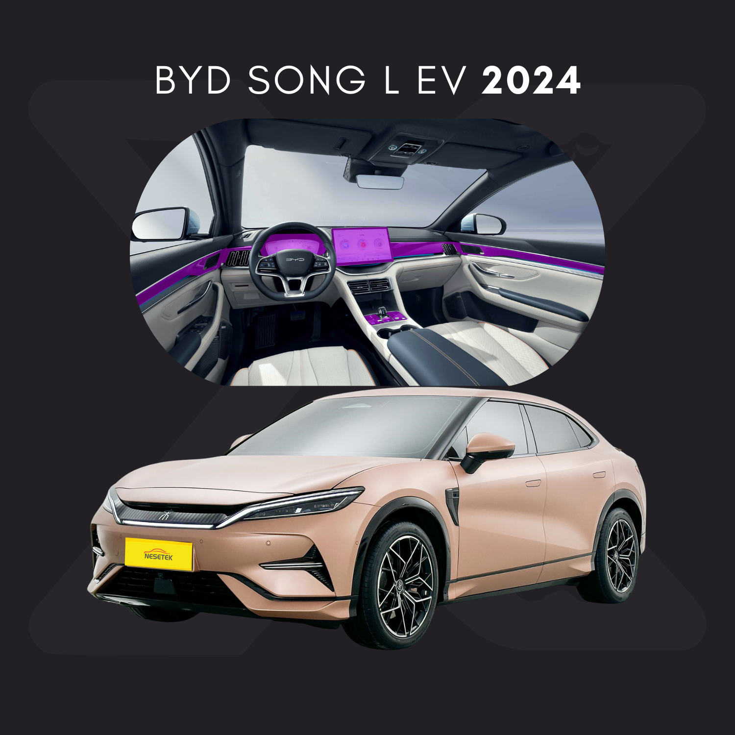 BYD Song L EV Película Protectora Transparente PPF para Interiores – Kit Completo