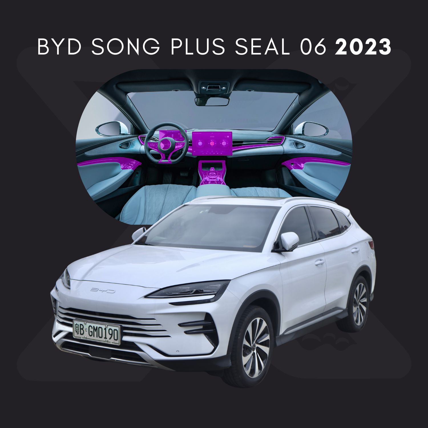 BYD Song Plus Seal 06 Película Protectora Transparente PPF para Interiores – Kit Completo