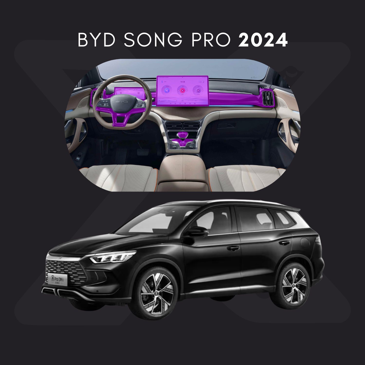BYD Song Pro Película Protectora Transparente PPF para Interiores – Kit Completo