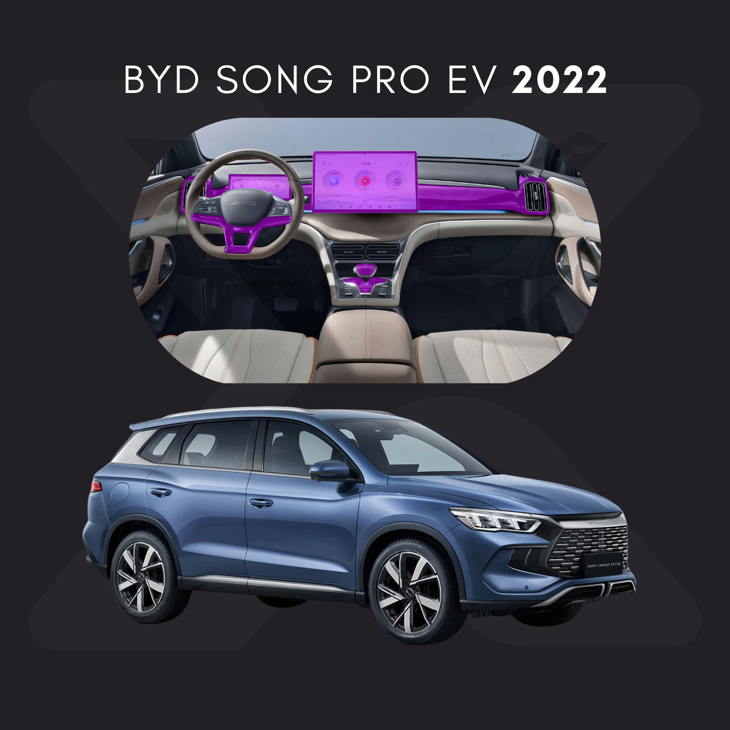BYD Song Pro EV Película Protectora Transparente PPF para Interiores – Kit Completo