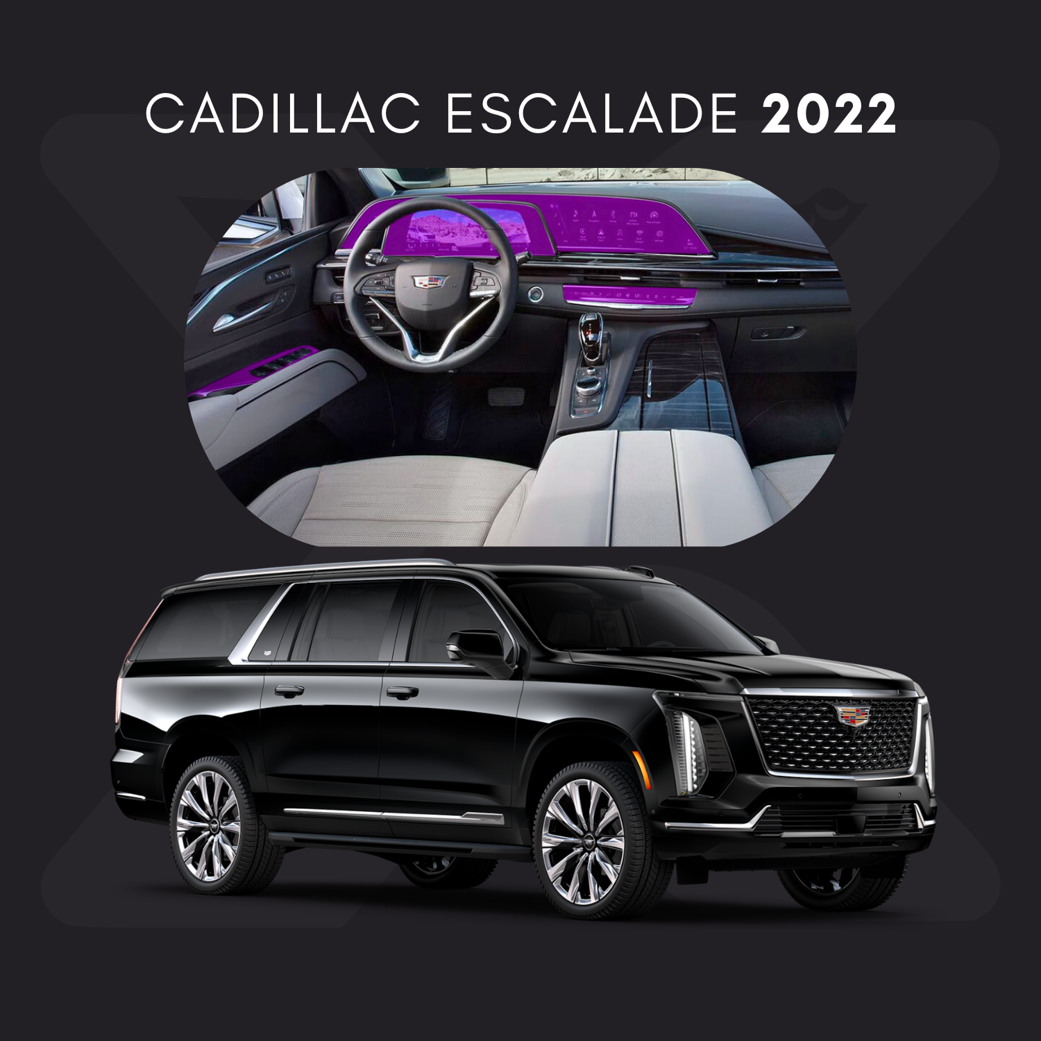 Cadillac Escalade Película Protectora Transparente PPF para Interiores – Kit Completo
