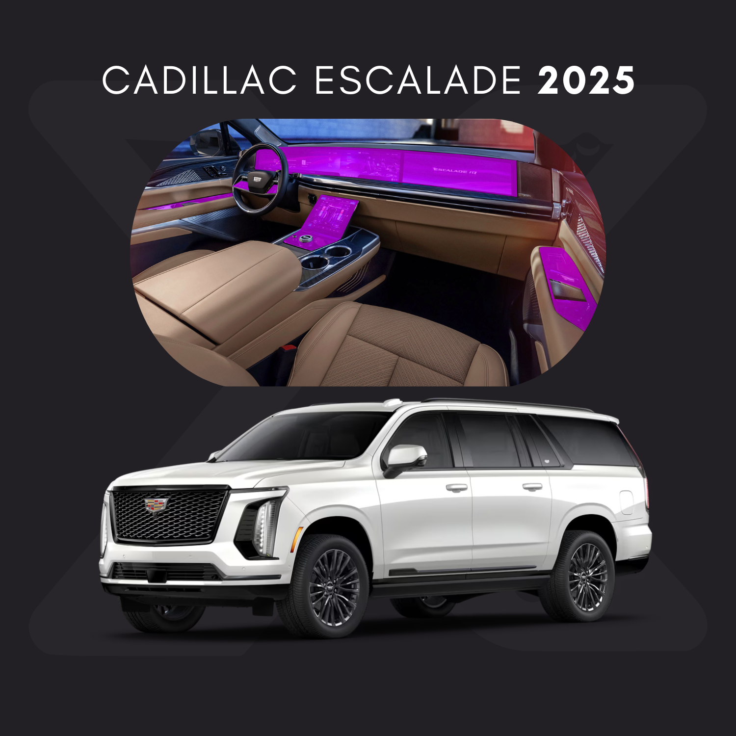 Cadillac Escalade Película Protectora Transparente PPF para Interiores – Kit Completo