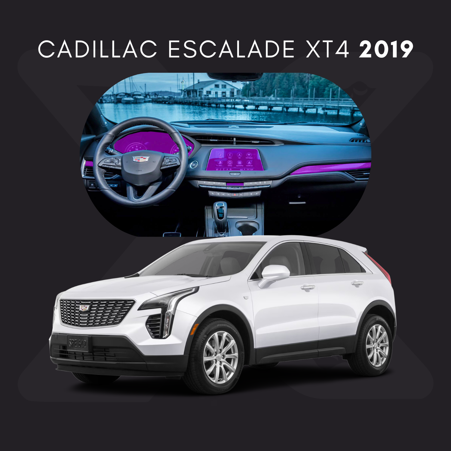 Cadillac Escalade XT4 Película Protectora Transparente PPF para Interiores – Kit Completo