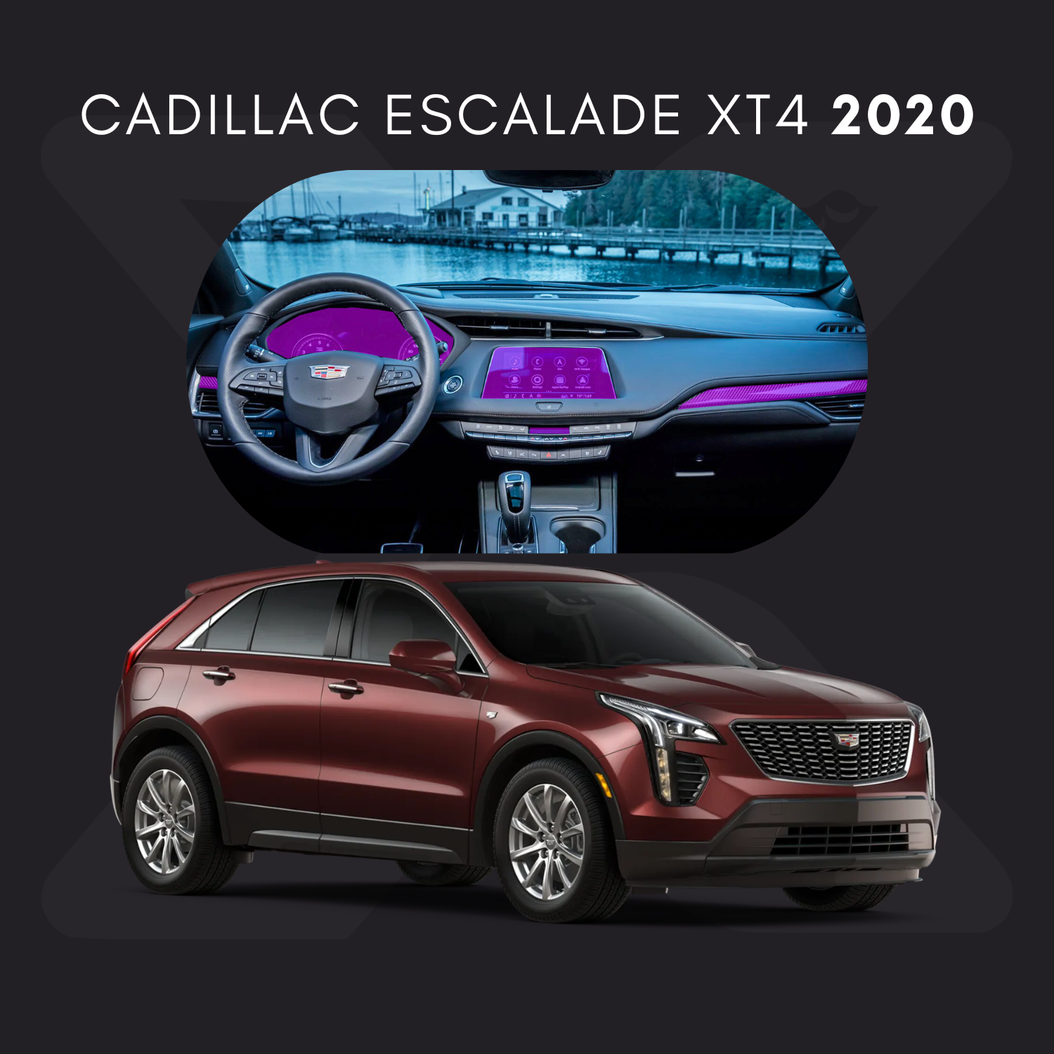 Cadillac Escalade XT4 Película Protectora Transparente PPF para Interiores – Kit Completo