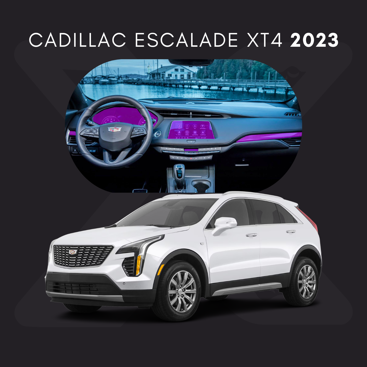 Cadillac Escalade XT4 Película Protectora Transparente PPF para Interiores – Kit Completo