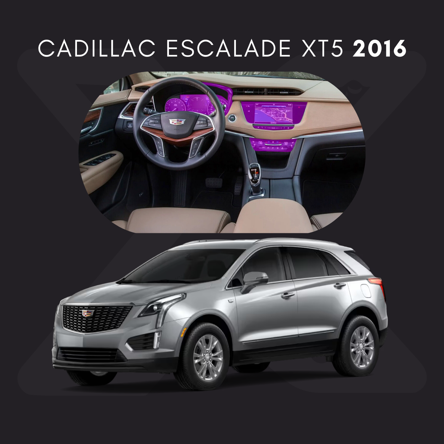 Cadillac Escalade XT5 Película Protectora Transparente PPF para Interiores – Kit Completo