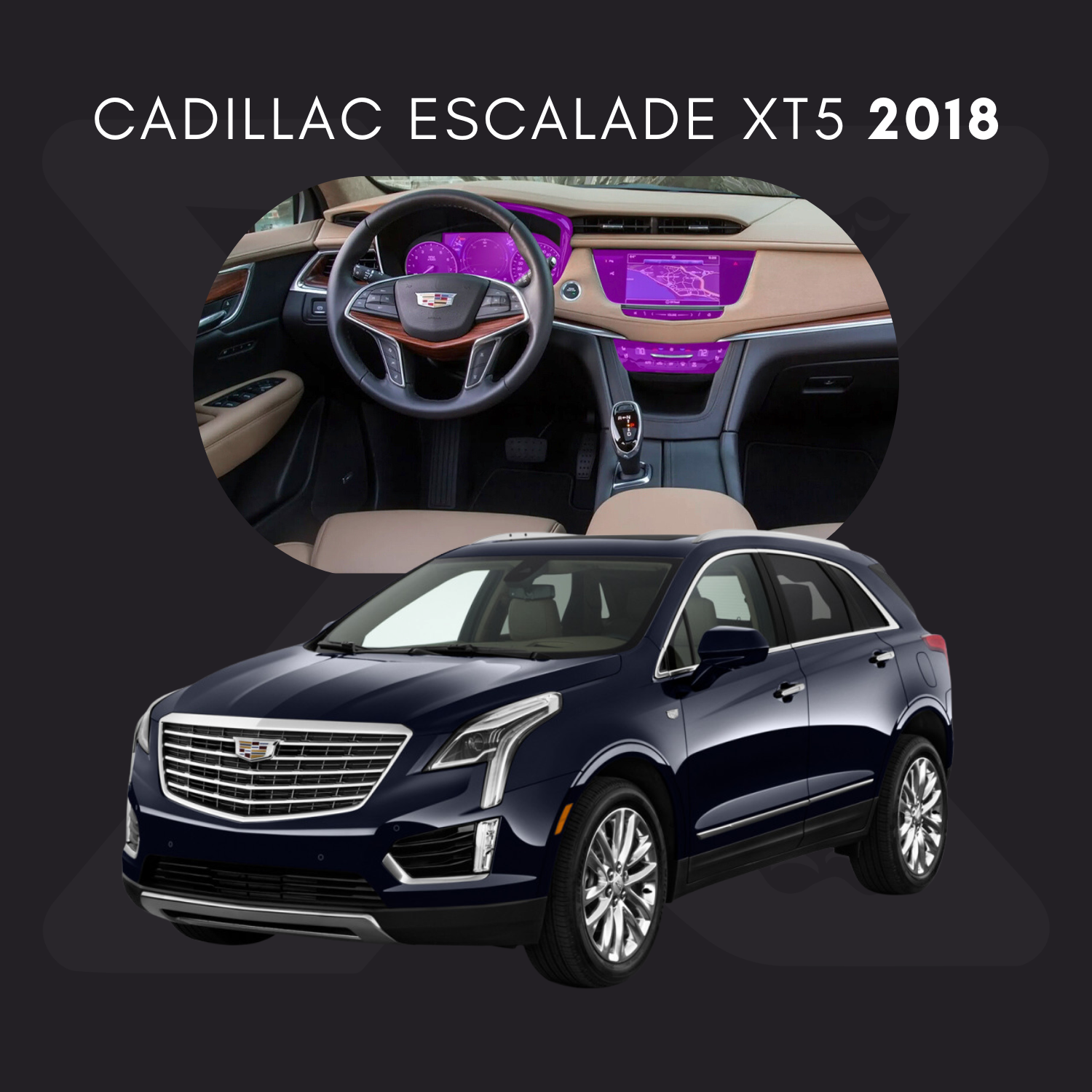 Cadillac Escalade XT5 Película Protectora Transparente PPF para Interiores – Kit Completo