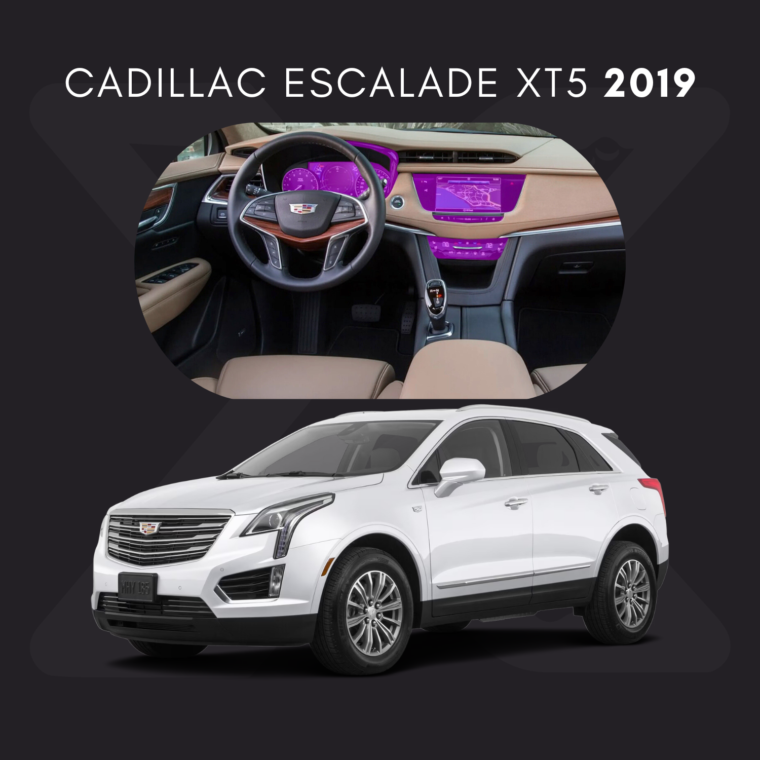 Cadillac Escalade XT5 Película Protectora Transparente PPF para Interiores – Kit Completo