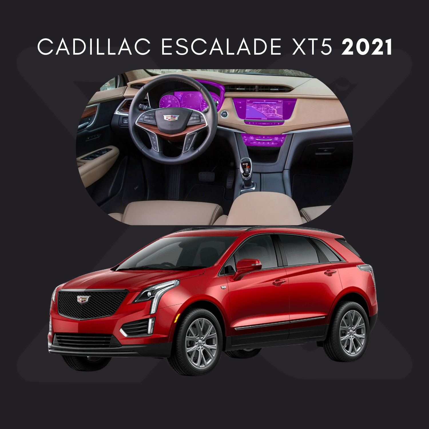 Cadillac Escalade XT5 Película Protectora Transparente PPF para Interiores – Kit Completo