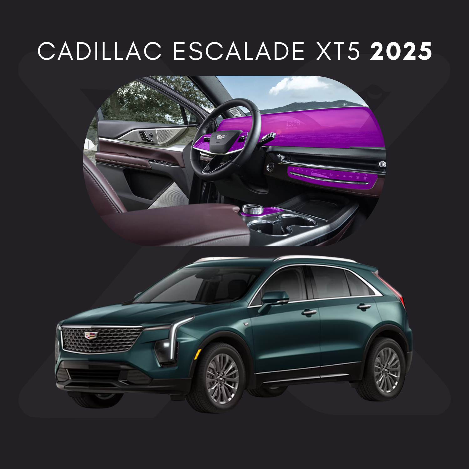 Cadillac Escalade XT5 Película Protectora Transparente PPF para Interiores – Kit Completo
