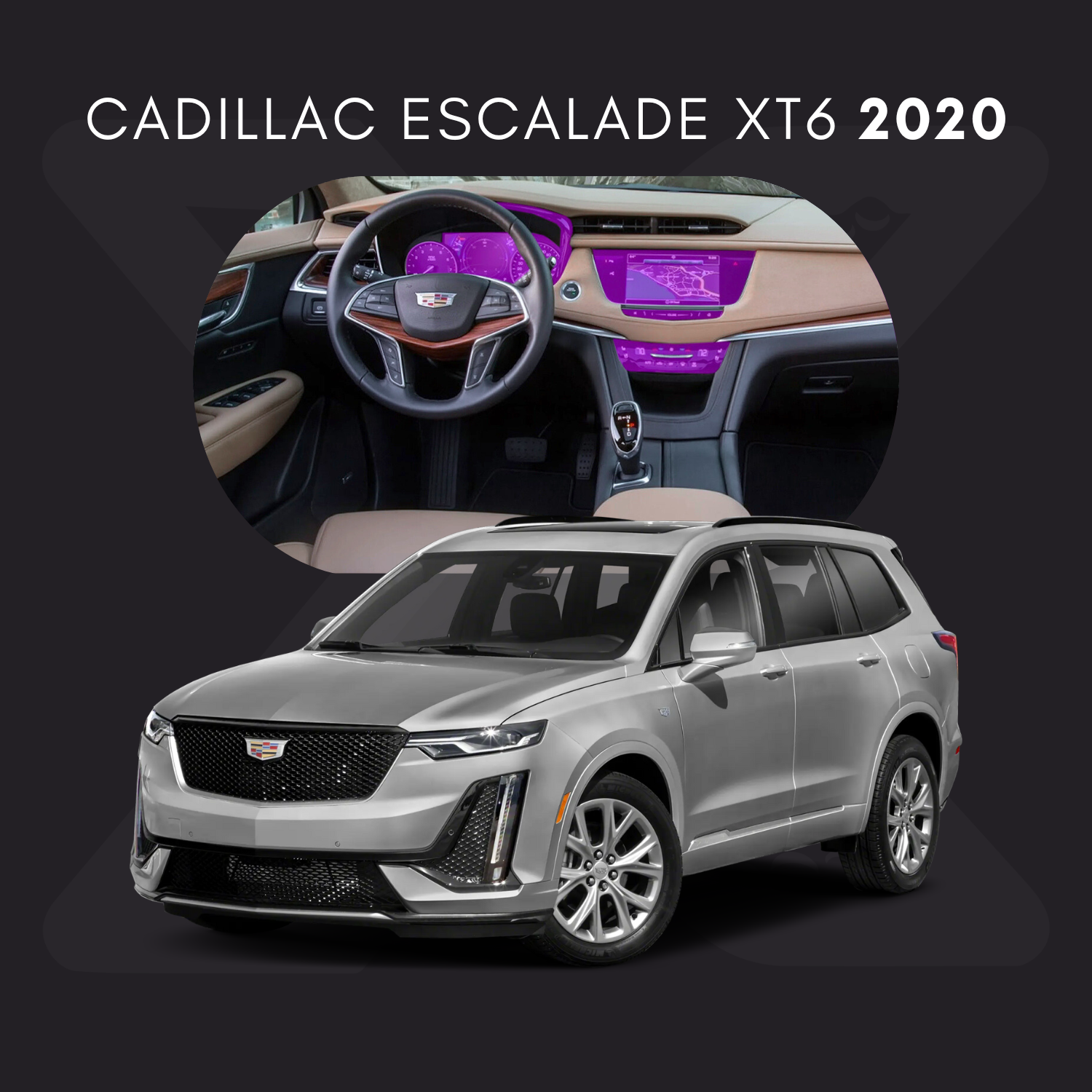 Cadillac Escalade XT6 Película Protectora Transparente PPF para Interiores – Kit Completo