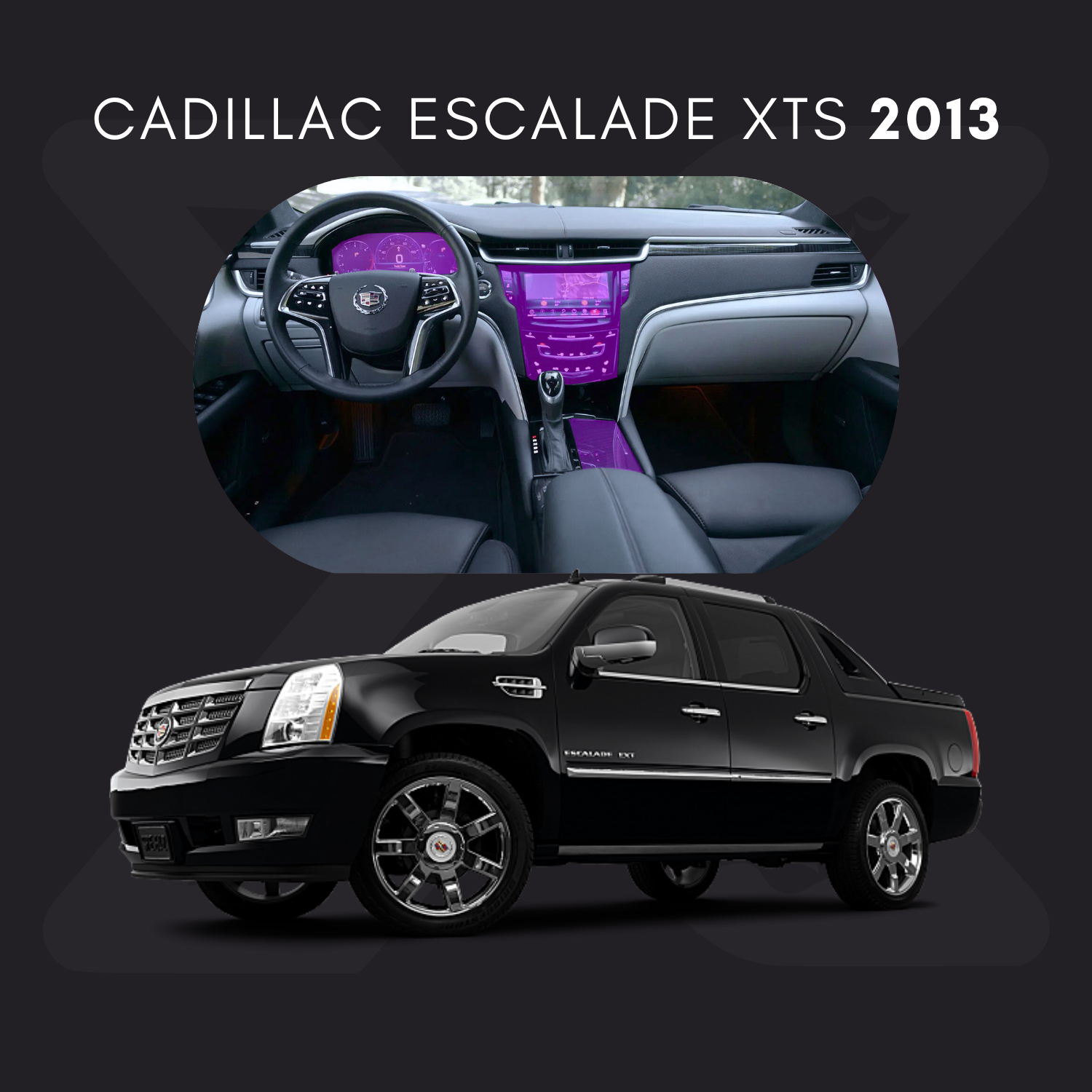 Cadillac Escalade XTS Película Protectora Transparente PPF para Interiores – Kit Completo