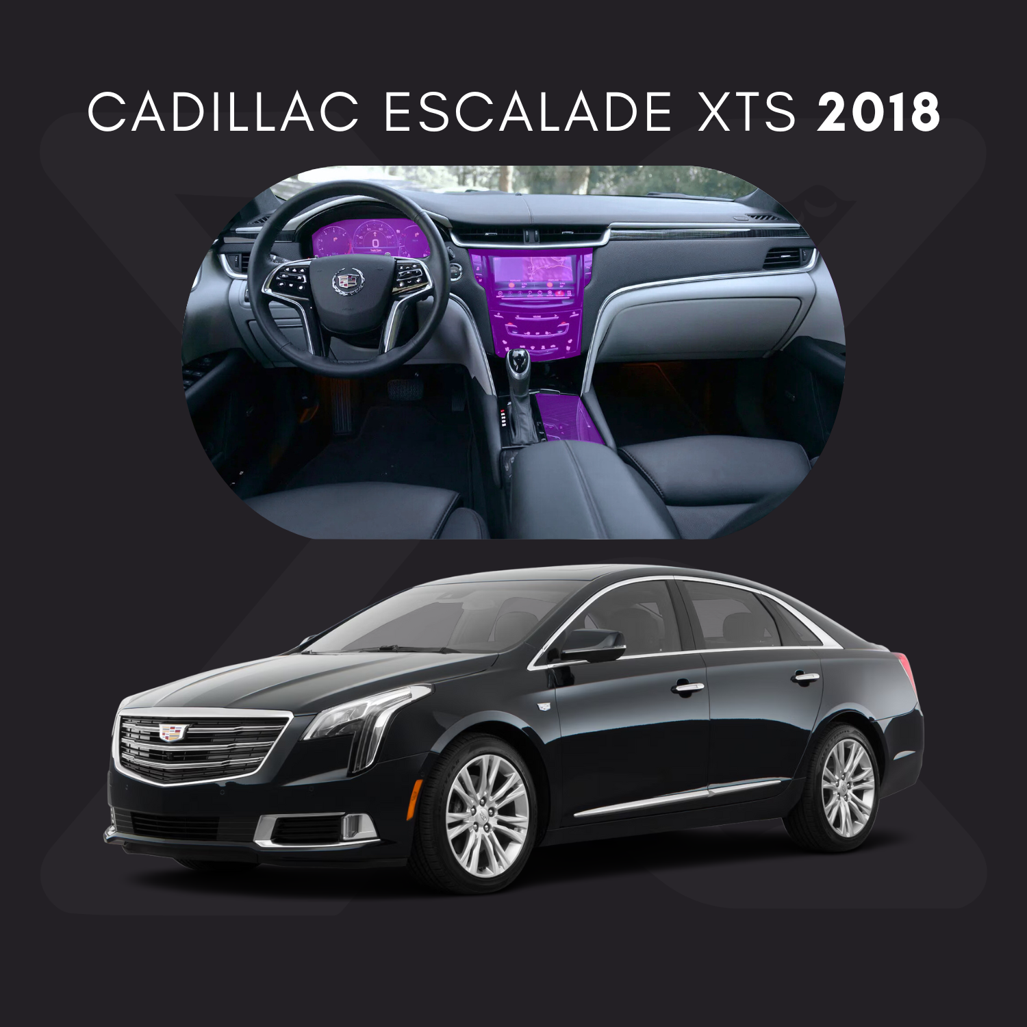Cadillac Escalade XTS Película Protectora Transparente PPF para Interiores – Kit Completo