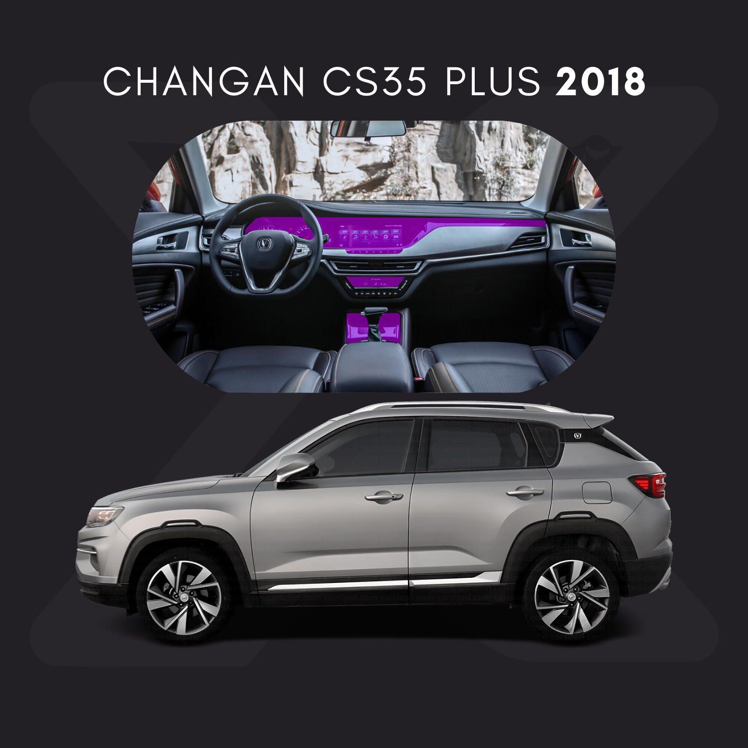 Changan CS35 Plus Película Protectora Transparente PPF para Interiores – Kit Completo