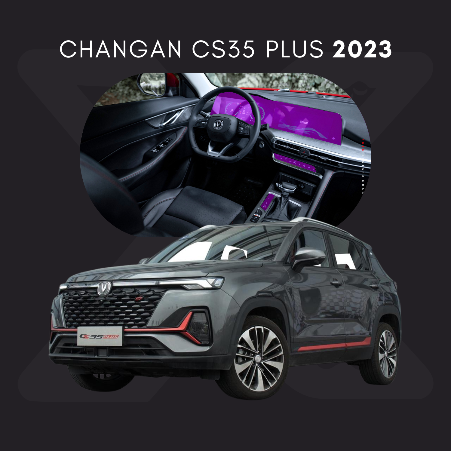 Changan CS35 Plus Película Protectora Transparente PPF para Interiores – Kit Completo