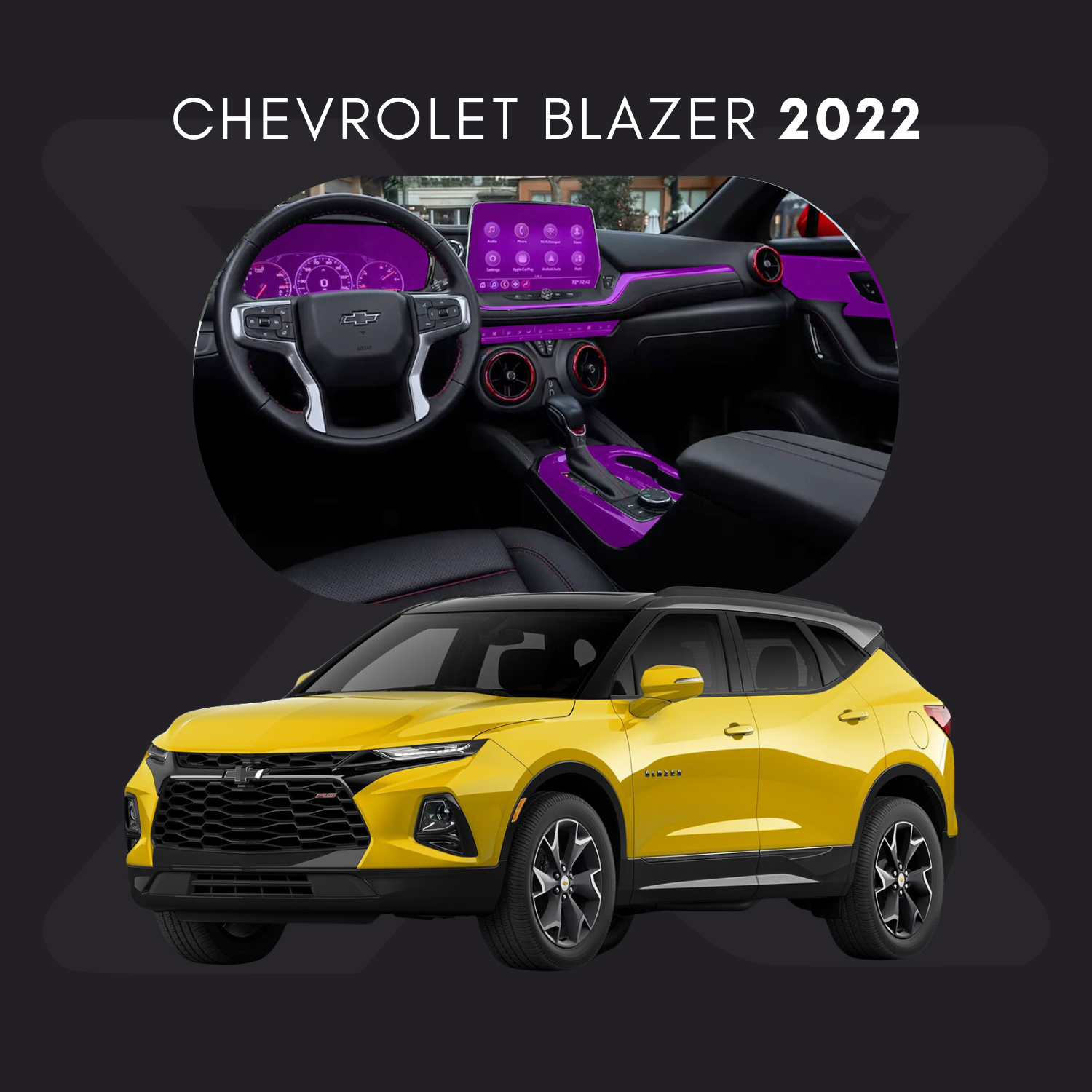 Chevrolet Blazer Película Protectora Transparente PPF para Interiores – Kit Completo