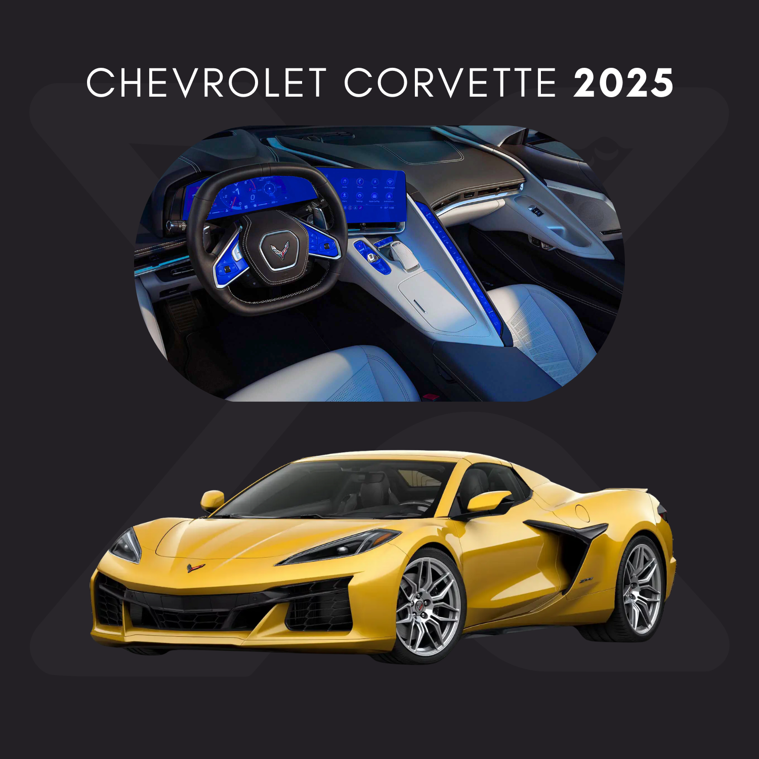 Chevrolet Corvette Película Protectora Transparente PPF para Interiores – Kit Completo