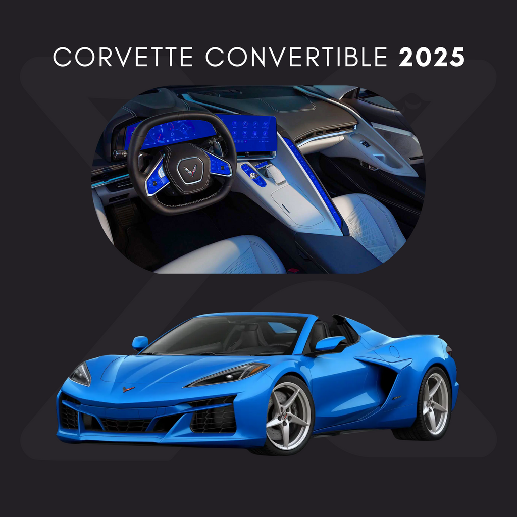 Chevrolet Corvette Convertible Película Protectora Transparente PPF para Interiores – Kit Completo