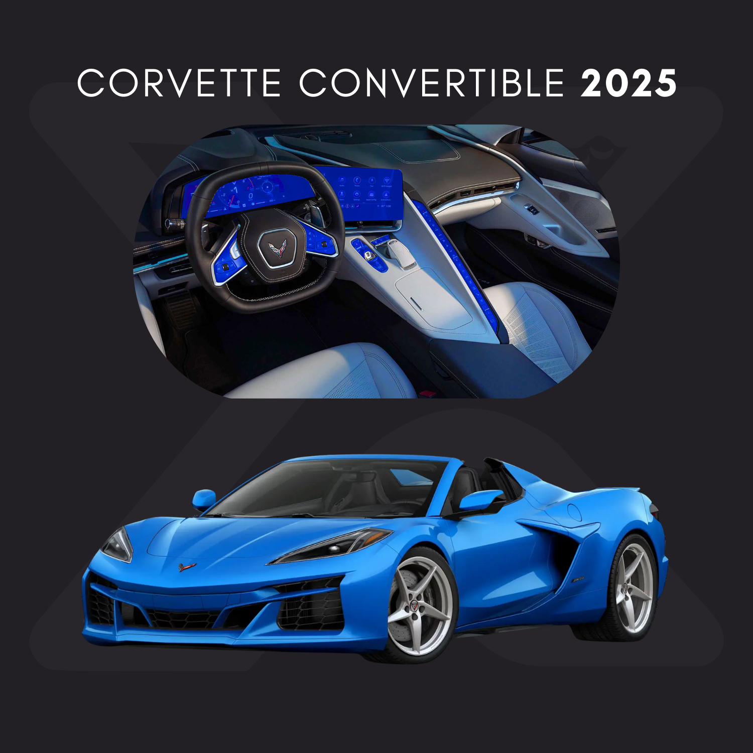Chevrolet Corvette Convertible Película Protectora Transparente PPF para Interiores – Kit Completo