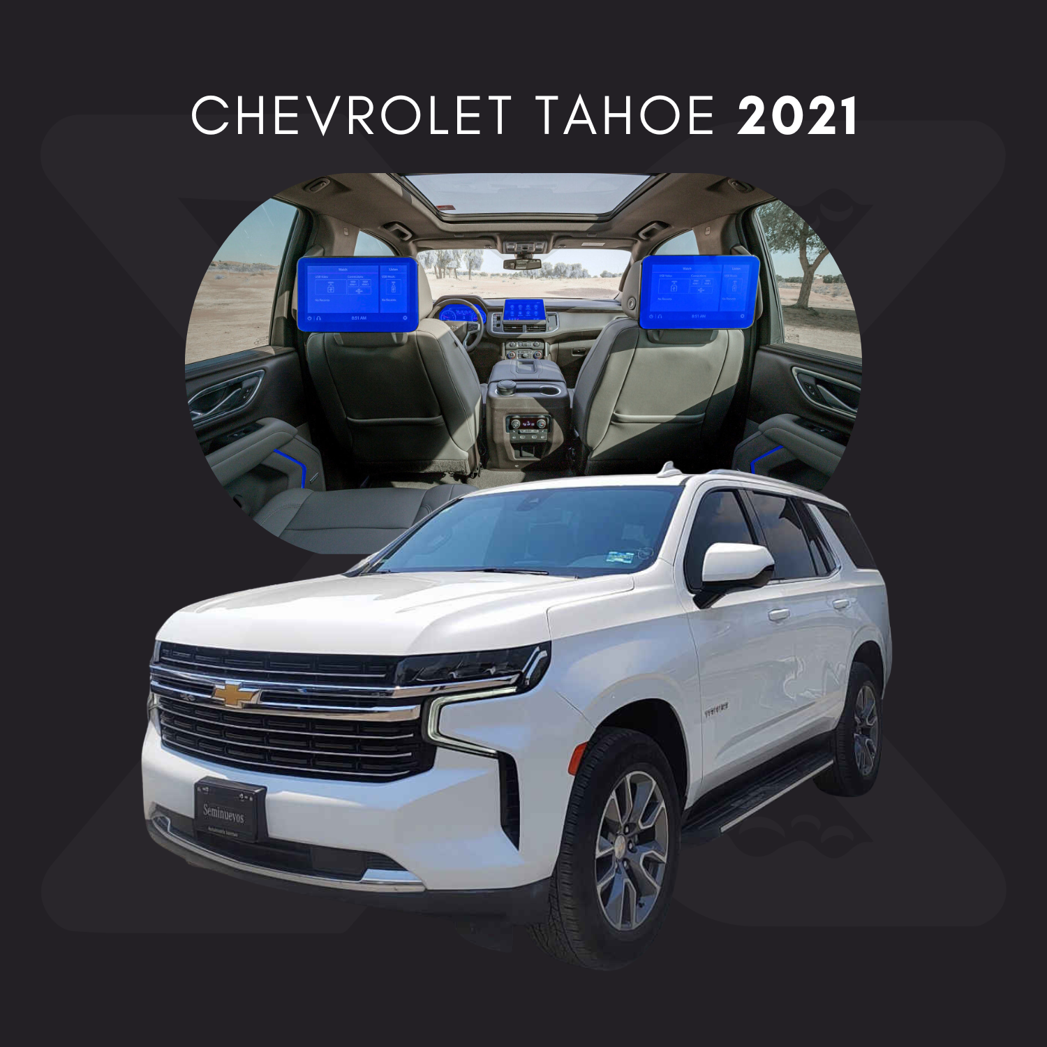 Chevrolet Tahoe Película Protectora Transparente PPF para Interiores – Kit Completo