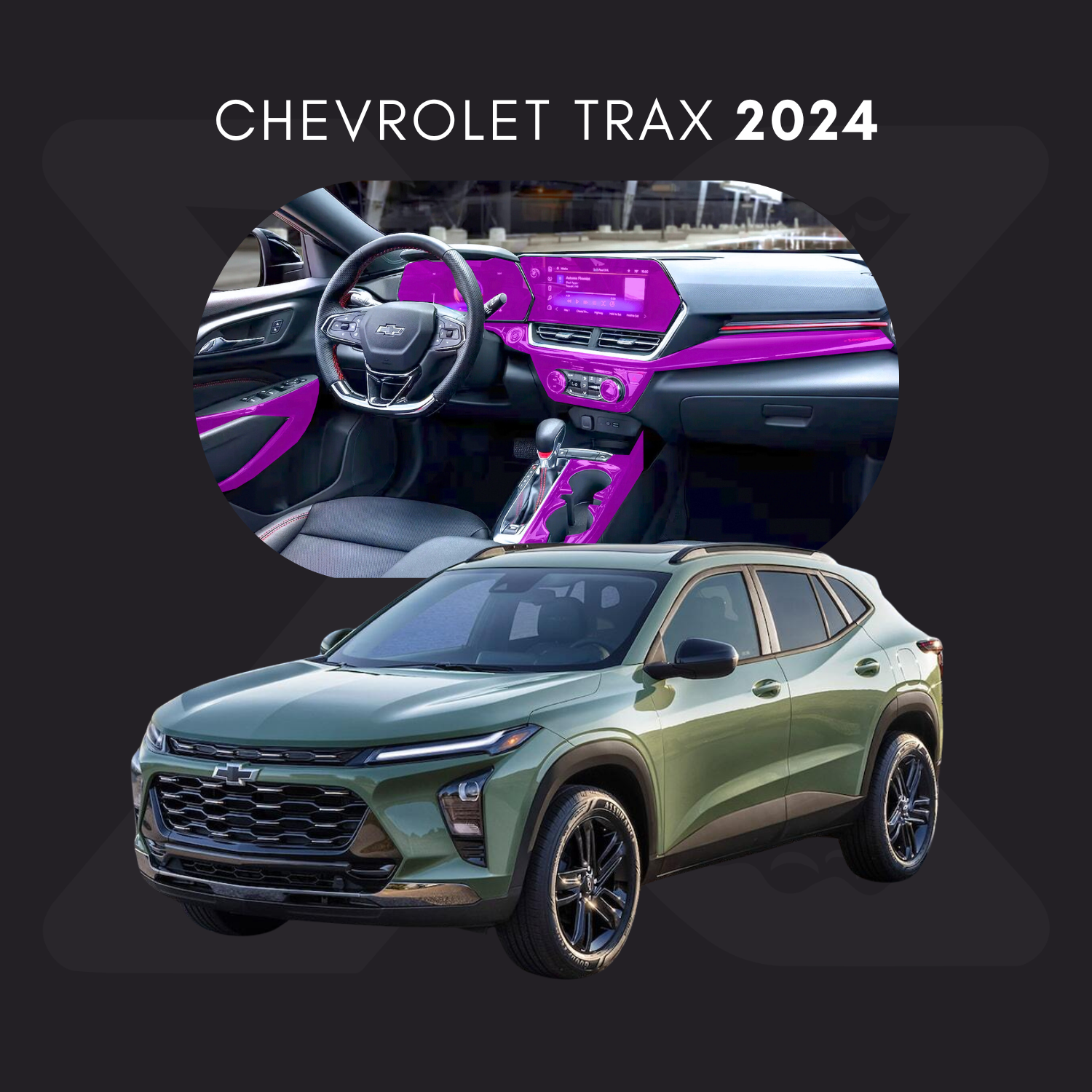 Chevrolet Trax Película Protectora Transparente PPF para Interiores – Kit Completo