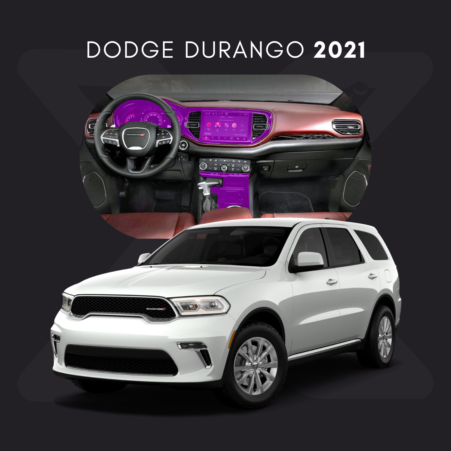Dodge Durango Película Protectora Transparente PPF para Interiores – Kit Completo