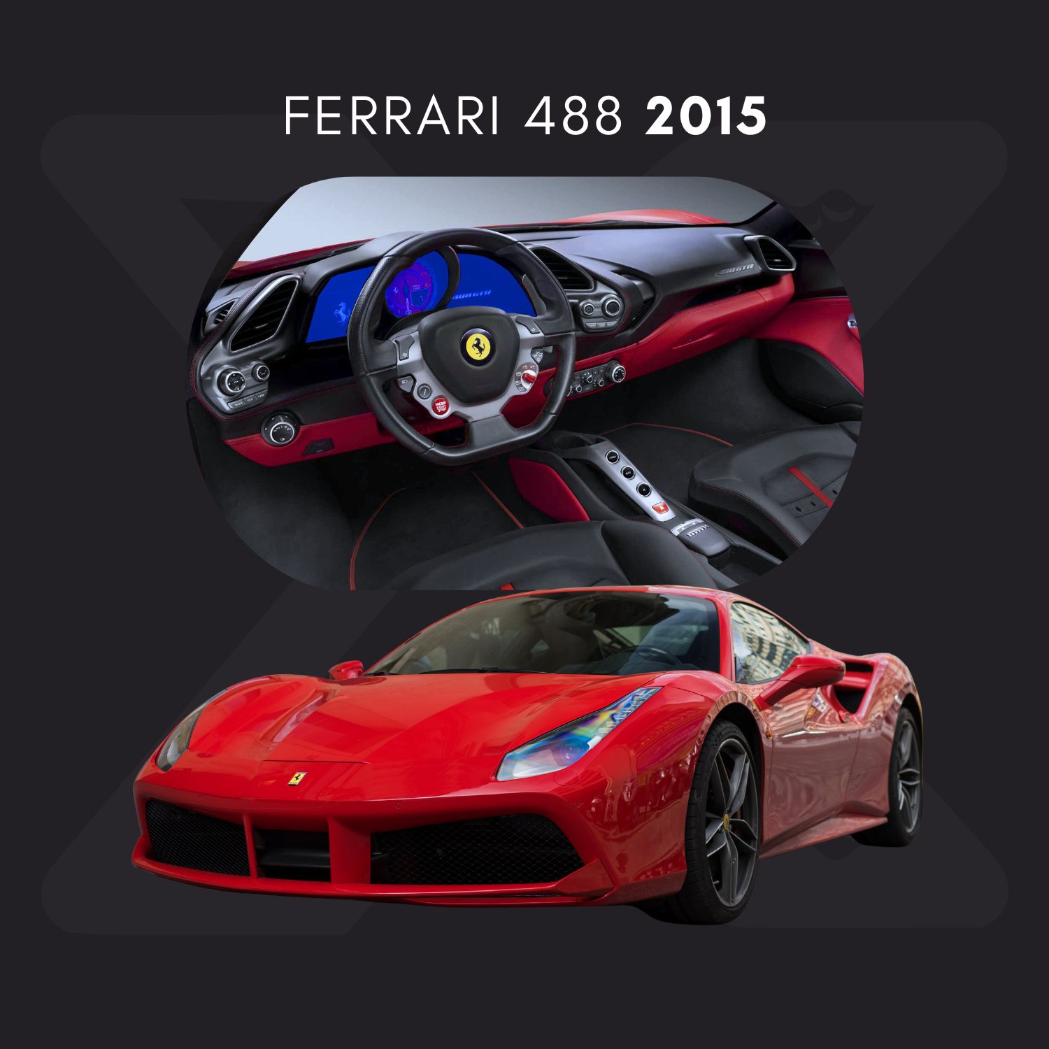 Ferrari 488 Película Protectora Transparente PPF para Interiores – Kit Completo