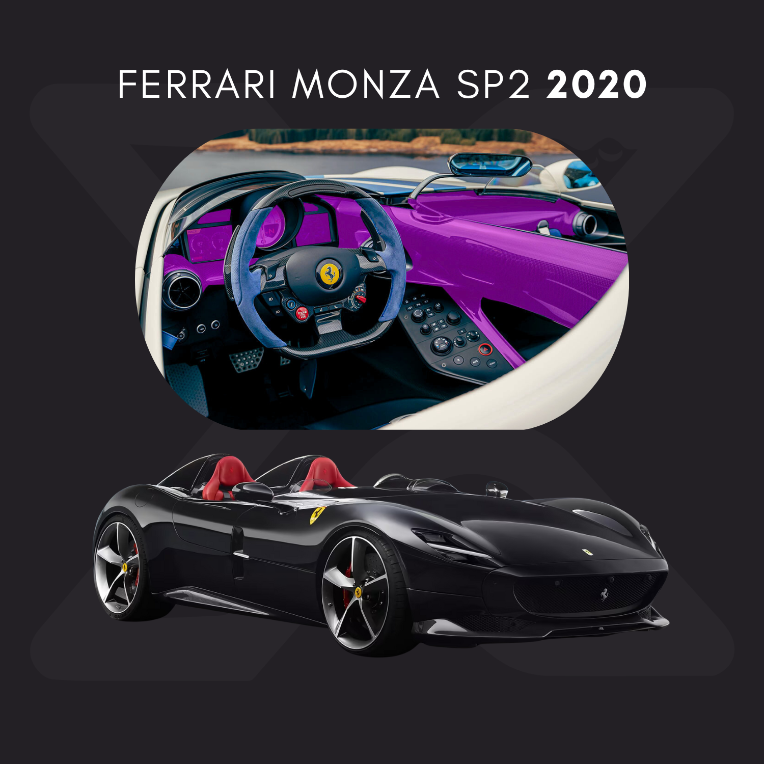 Ferrari Monza SP2 Película Protectora Transparente PPF para Interiores – Kit Completo