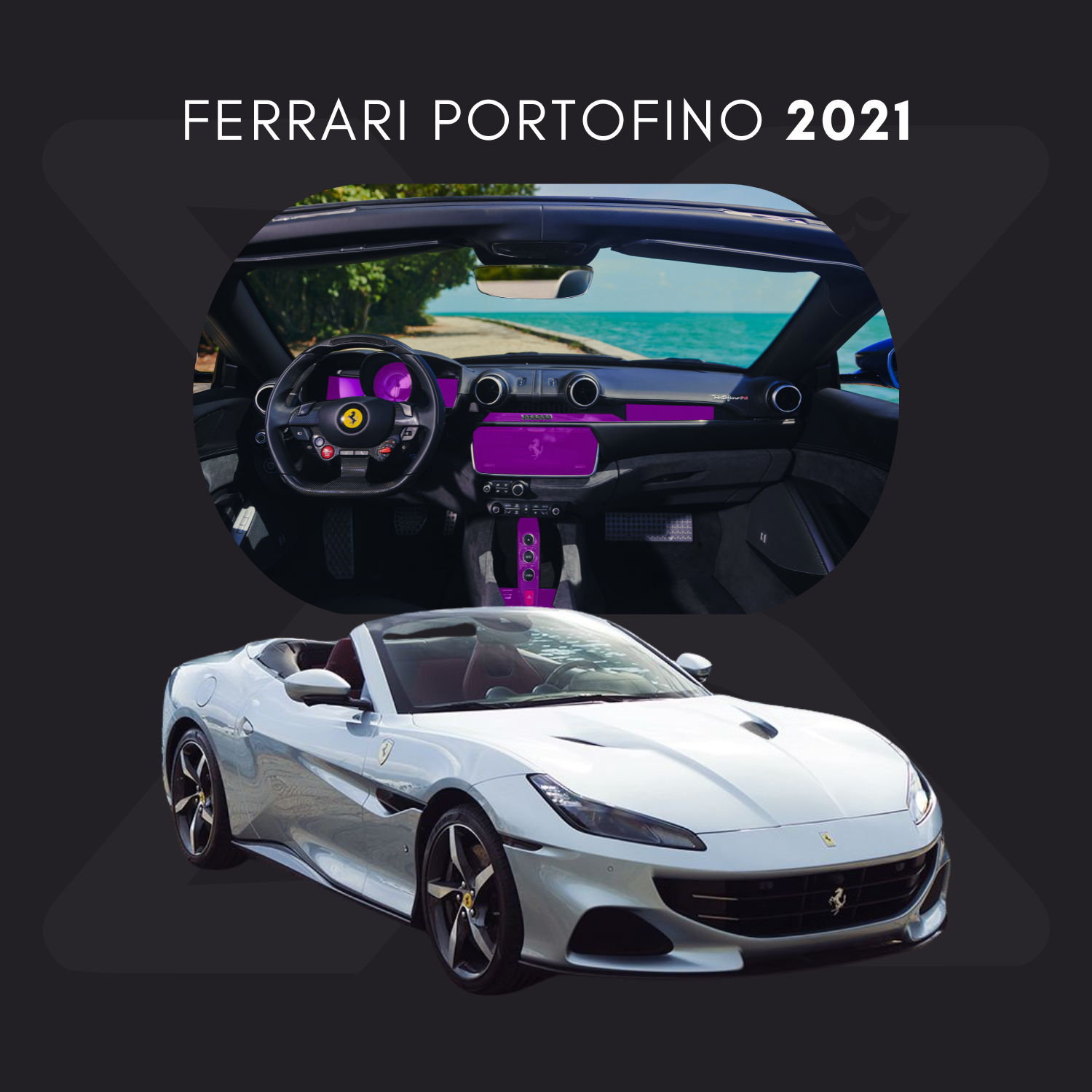 Ferrari Portofino Película Protectora Transparente PPF para Interiores – Kit Completo