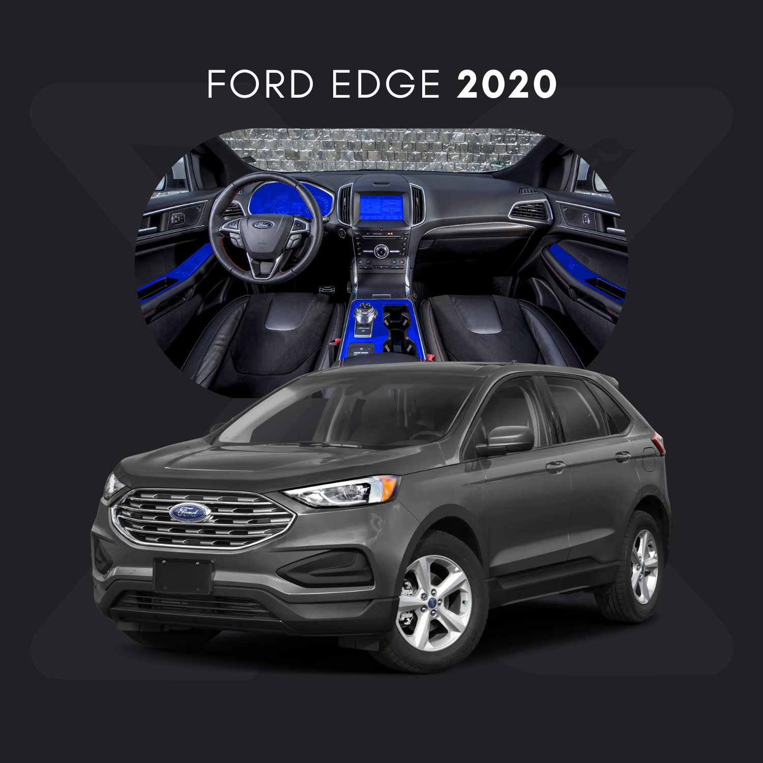 Ford Edge Película Protectora Transparente PPF para Interiores – Kit Completo
