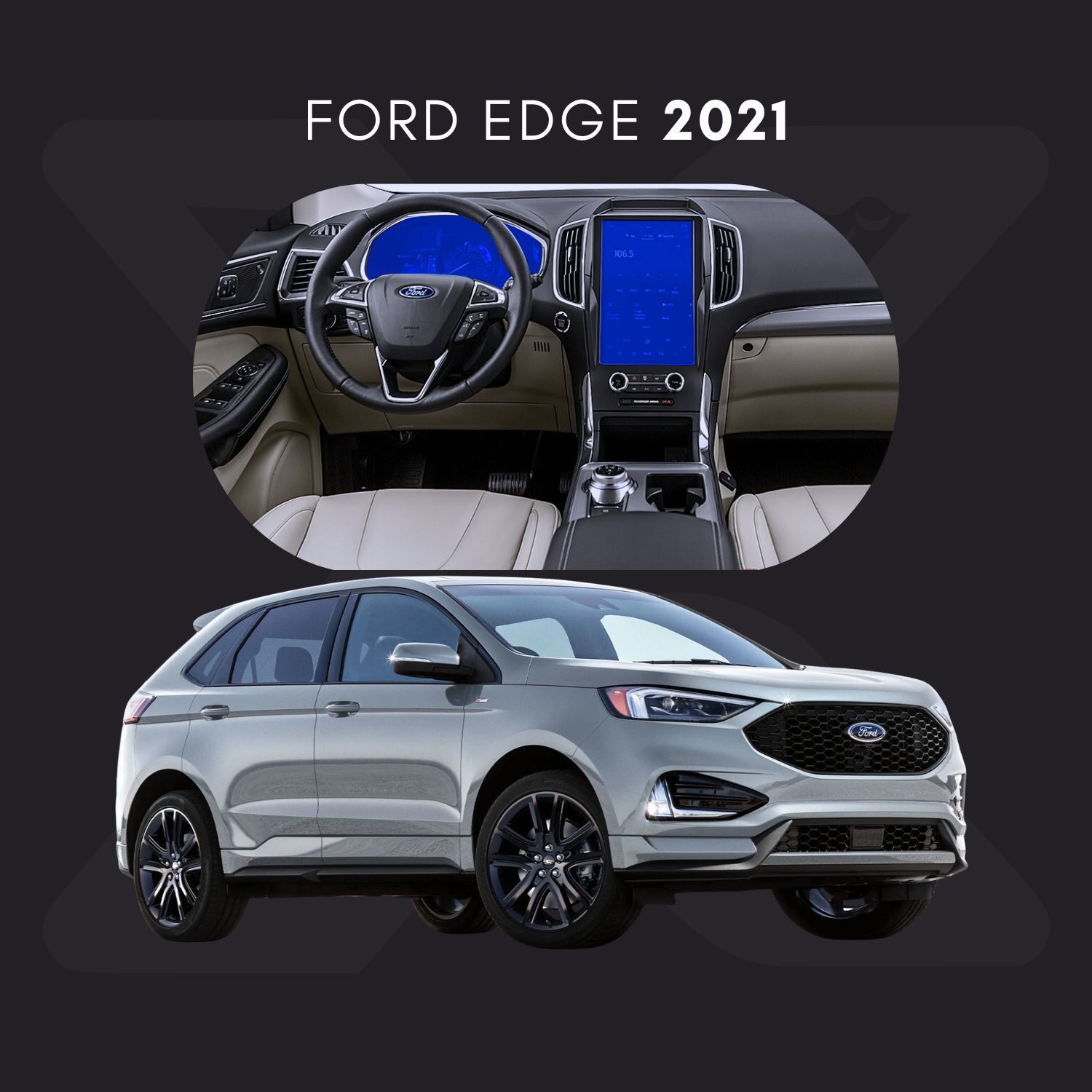 Ford Edge Película Protectora Transparente PPF para Interiores – Kit Completo