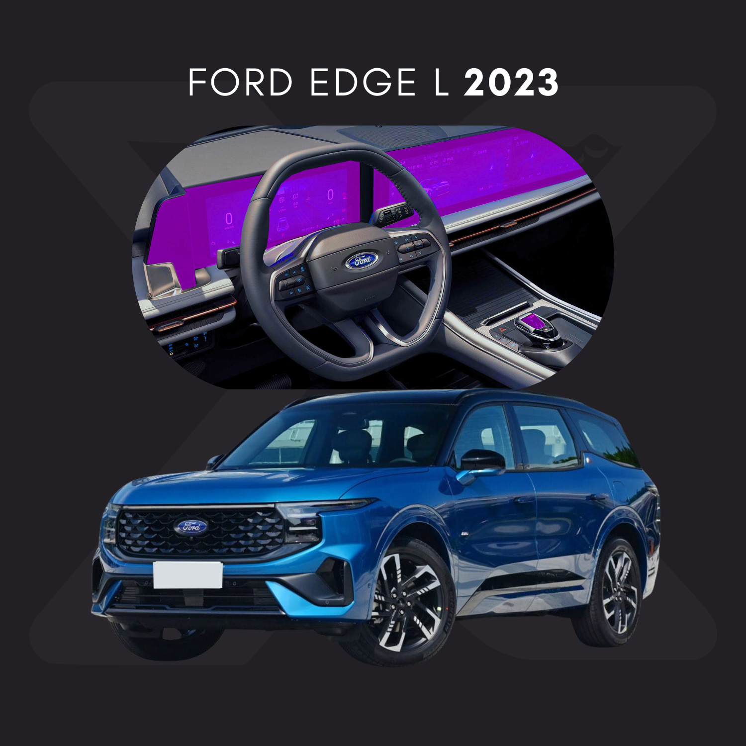 Ford Edge L Película Protectora Transparente PPF para Interiores – Kit Completo