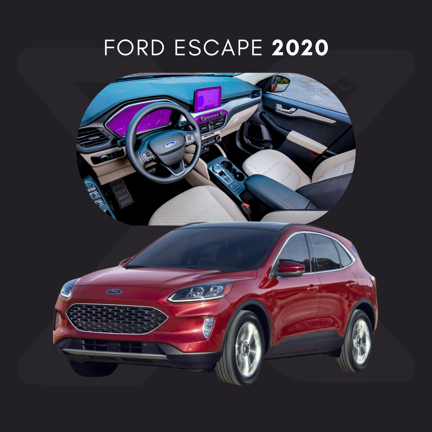 Ford Escape Película Protectora Transparente PPF para Interiores – Kit Completo