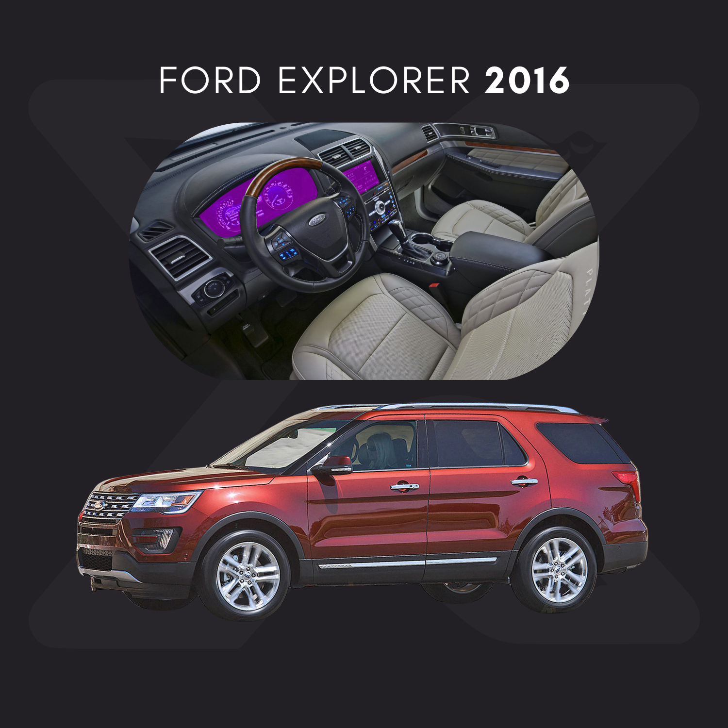 Ford Explorer Película Protectora Transparente PPF para Interiores – Kit Completo