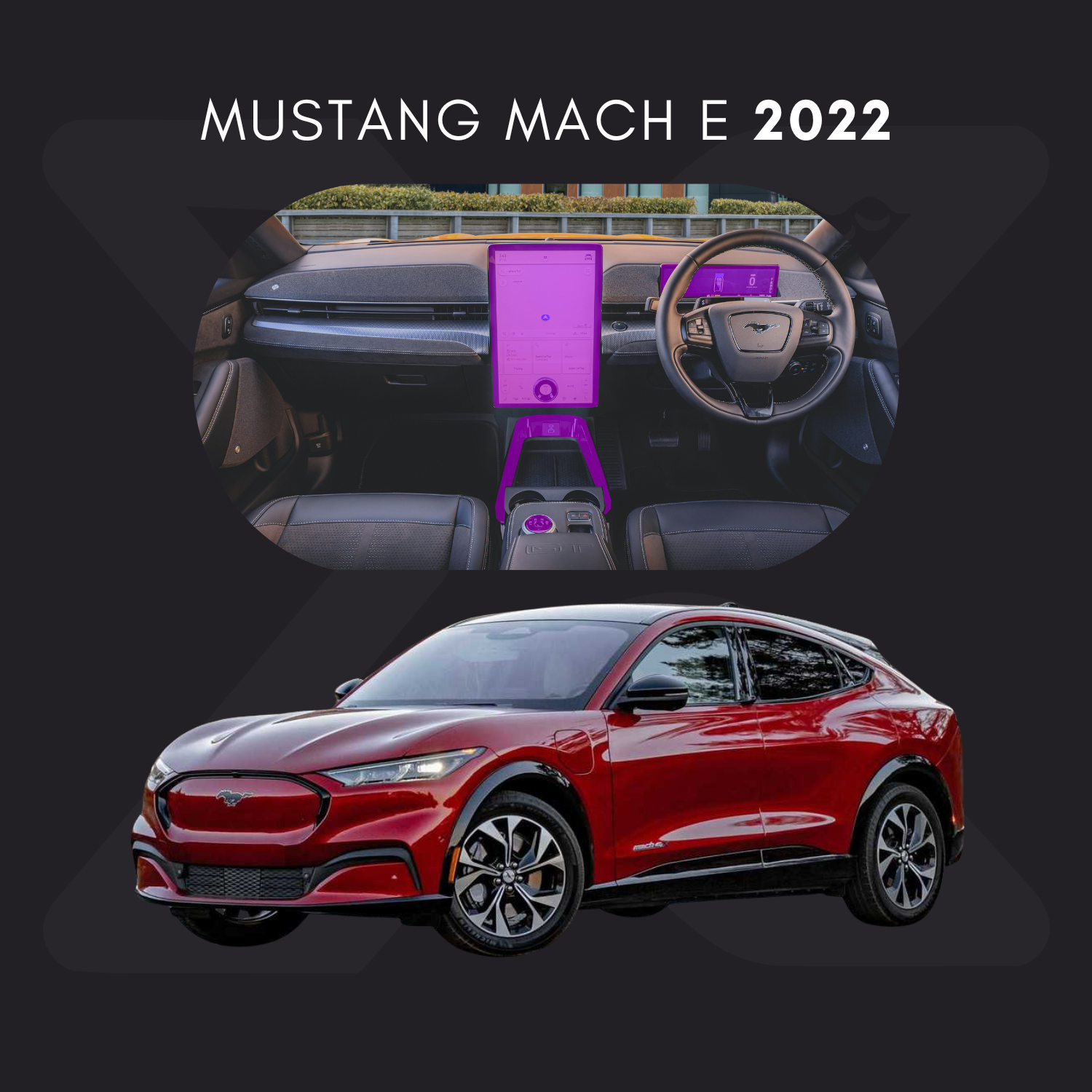 Ford Mustang Mach-E Película Protectora Transparente PPF para Interiores – Kit Completo