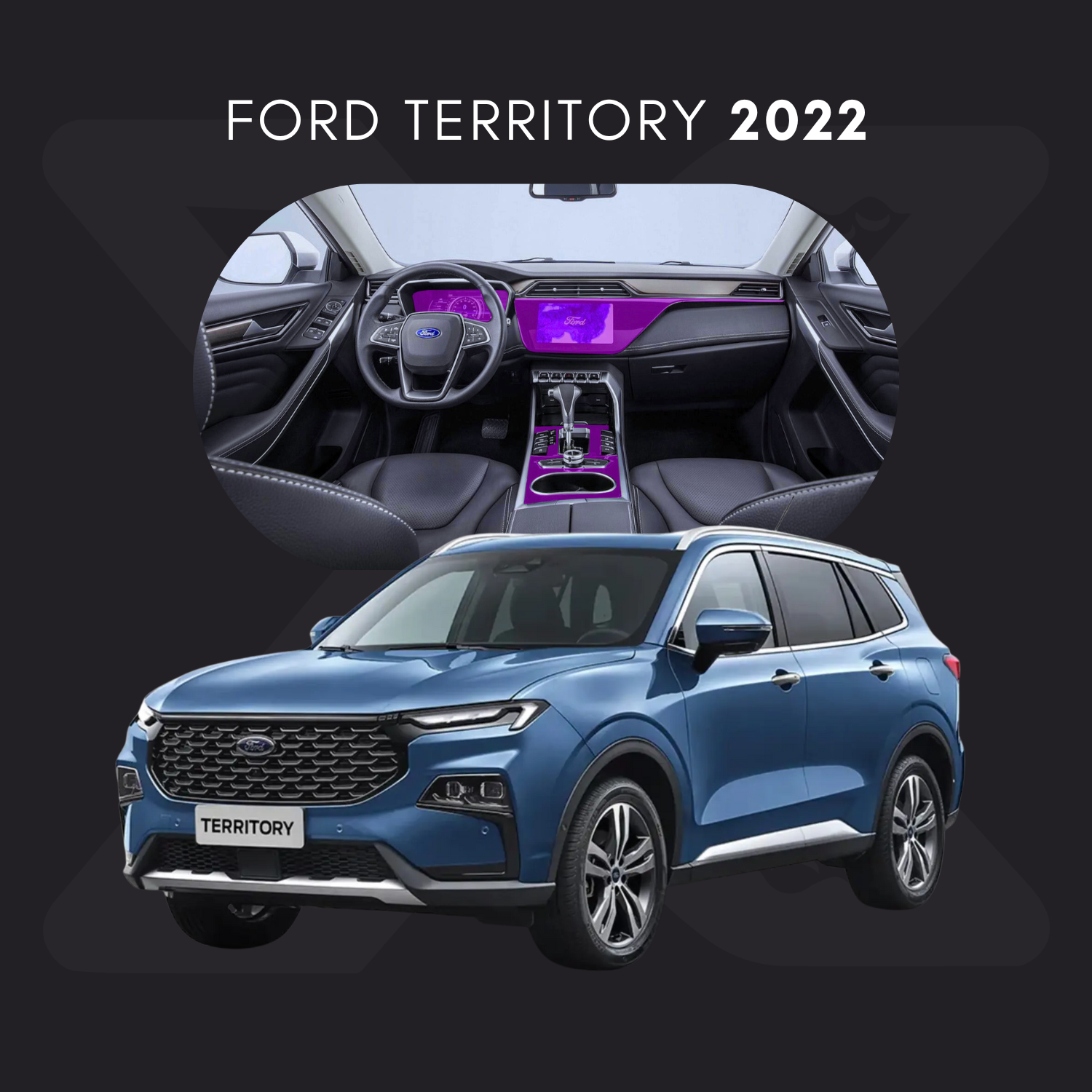 Ford Territory Película Protectora Transparente PPF para Interiores – Kit Completo