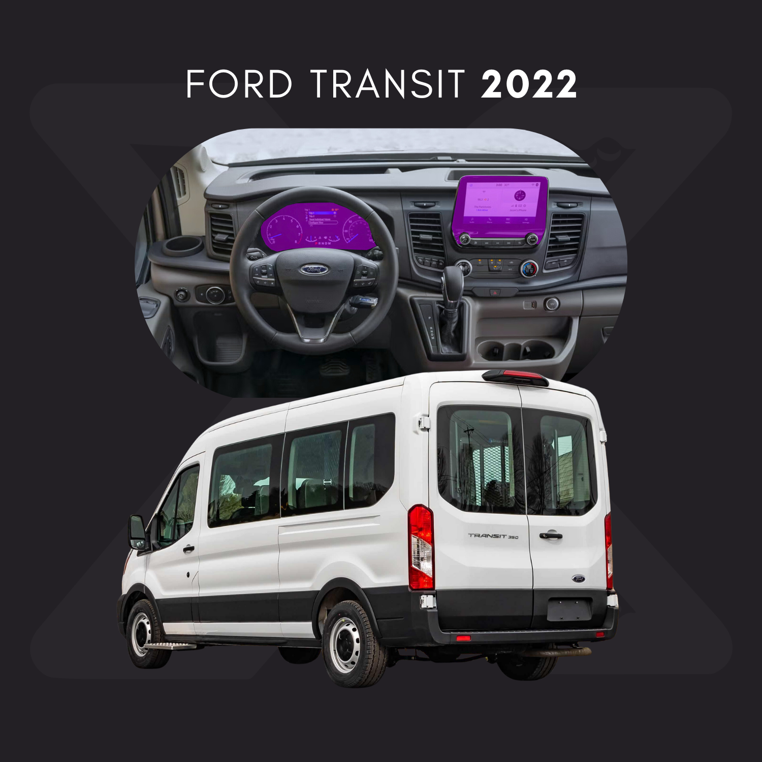 Ford Transit Película Protectora Transparente PPF para Interiores – Kit Completo