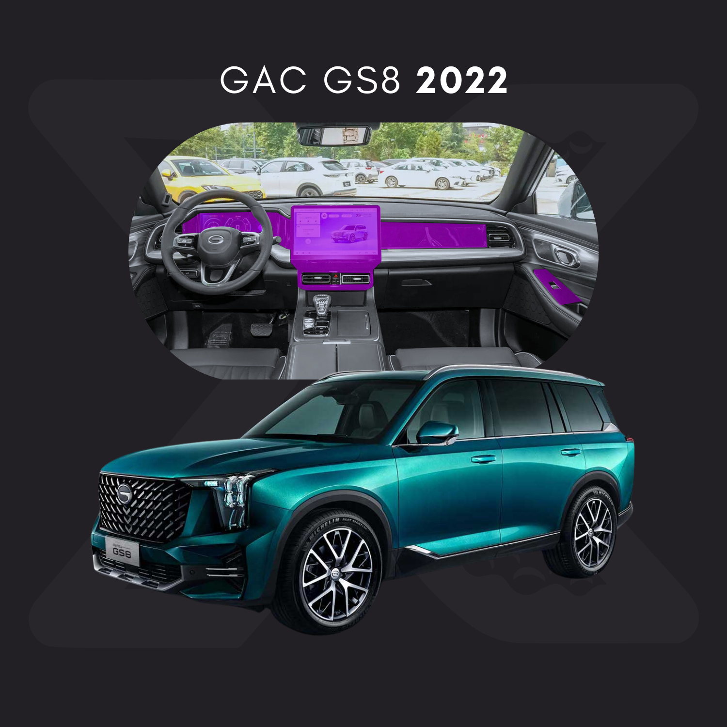 GAC GS8 Película Protectora Transparente PPF para Interiores – Kit Completo