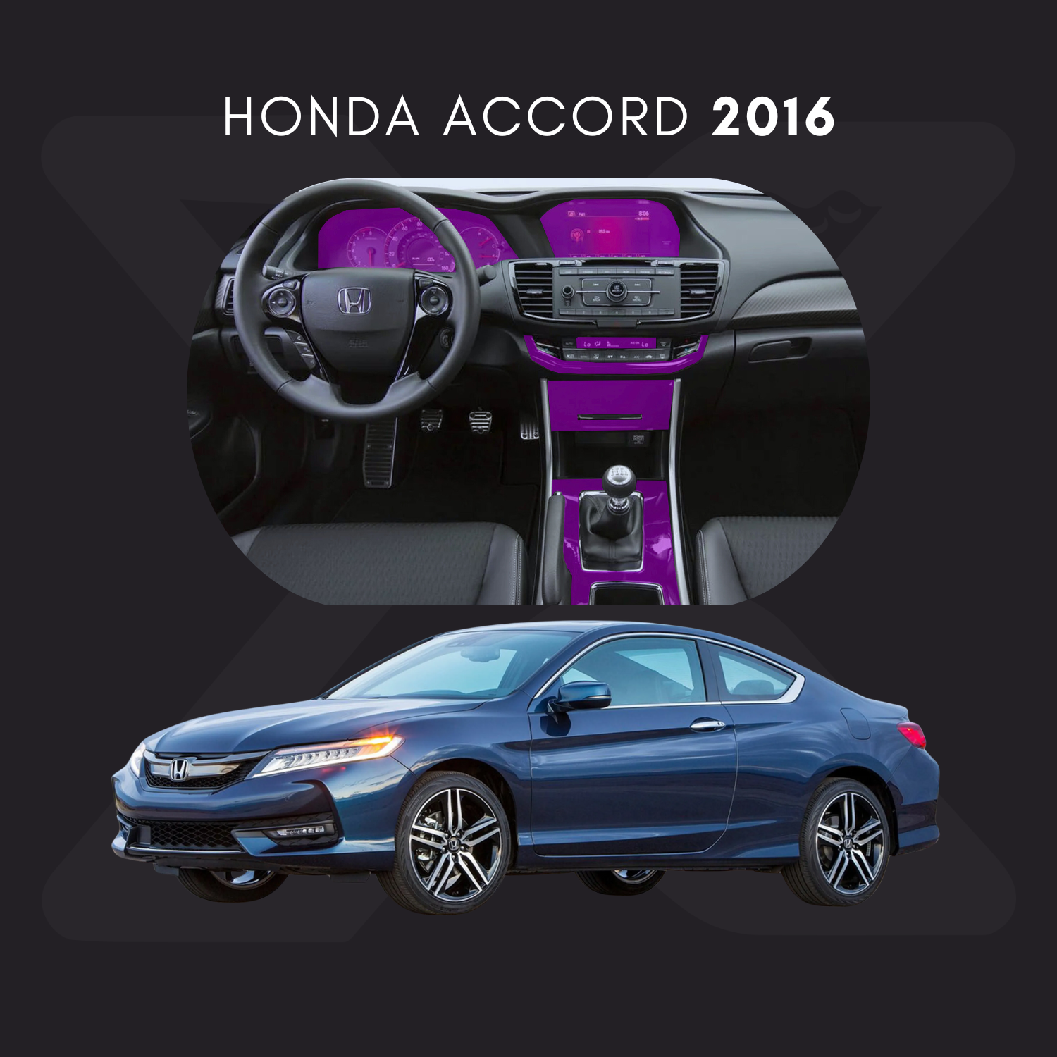 Honda Accord Película Protectora Transparente PPF para Interiores – Kit Completo
