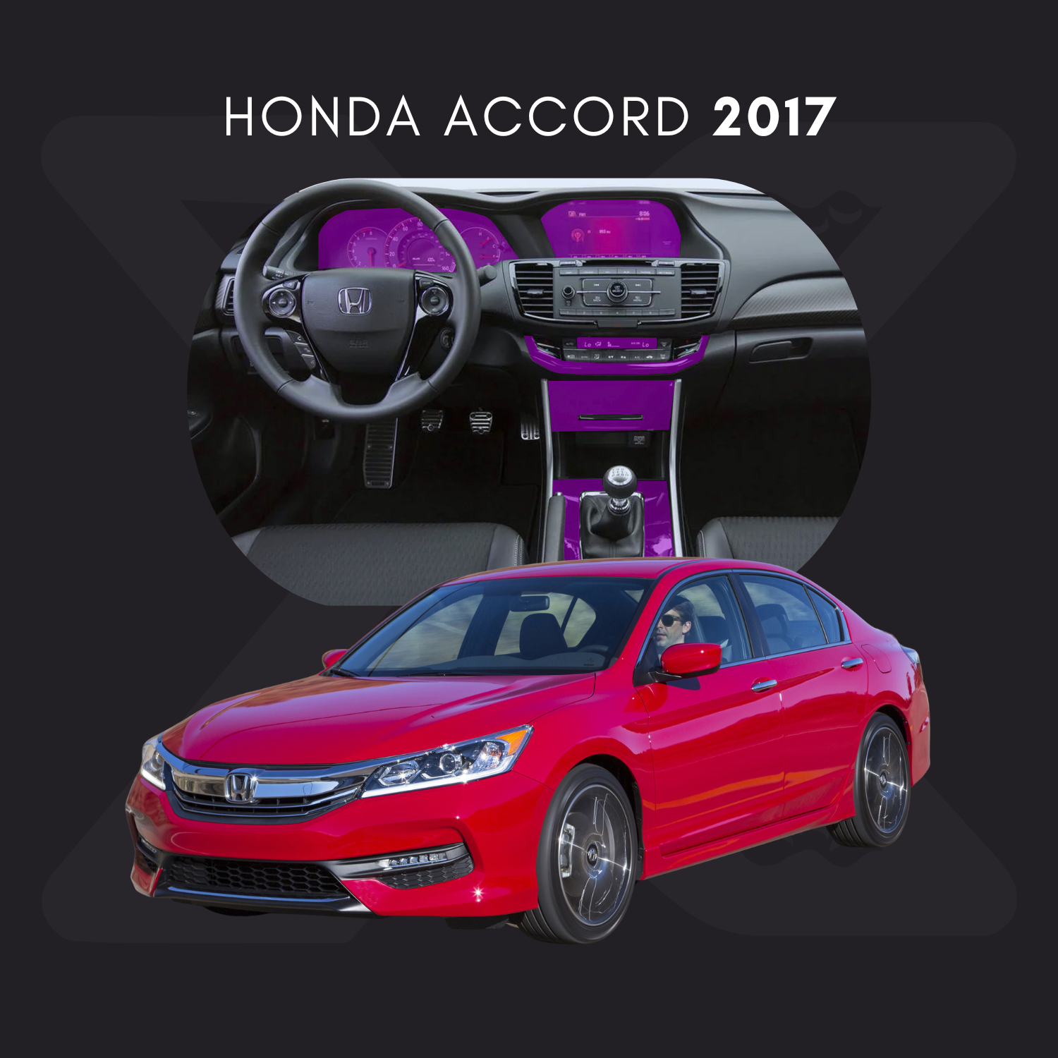 Honda Accord Película Protectora Transparente PPF para Interiores – Kit Completo