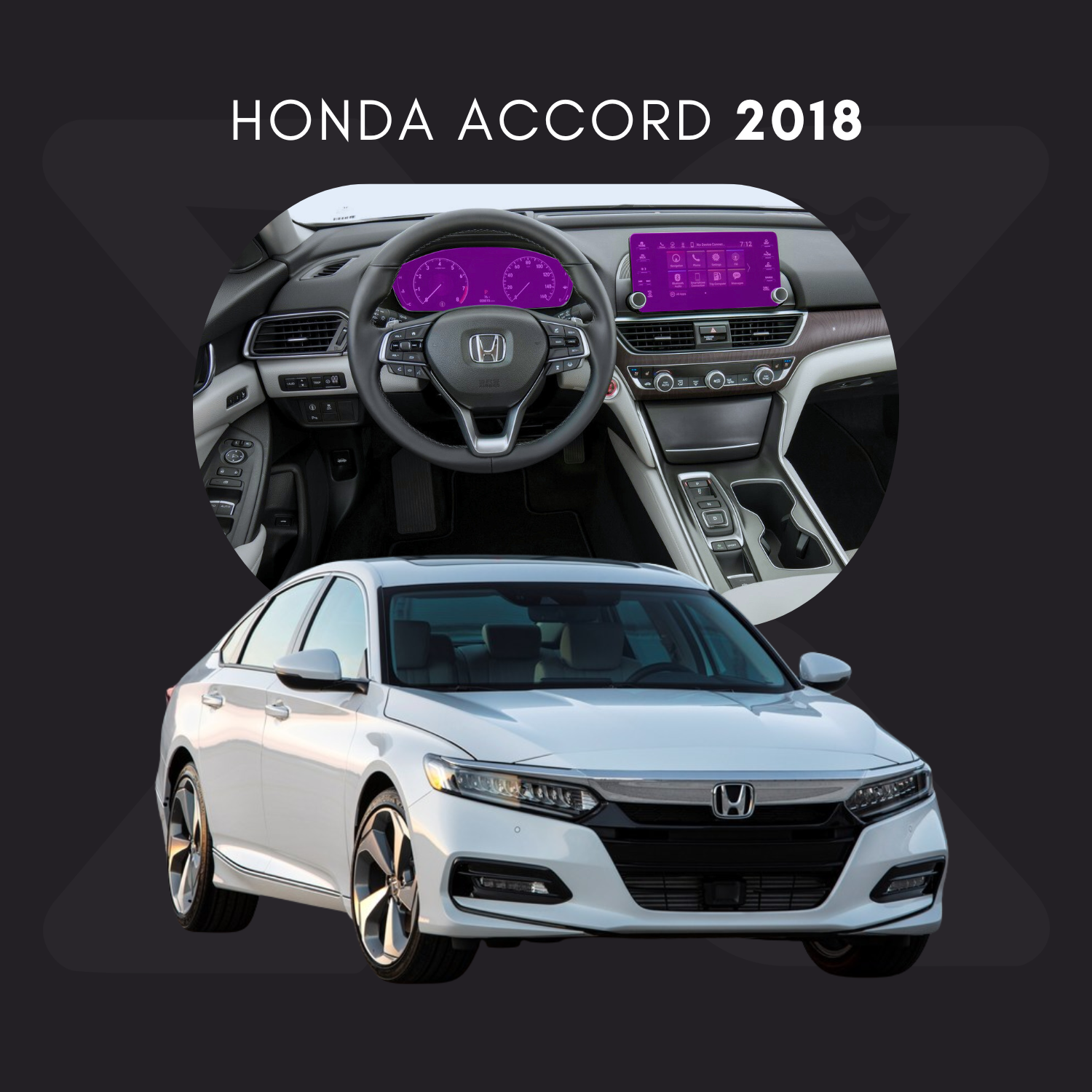 Honda Accord Película Protectora Transparente PPF para Interiores – Kit Completo