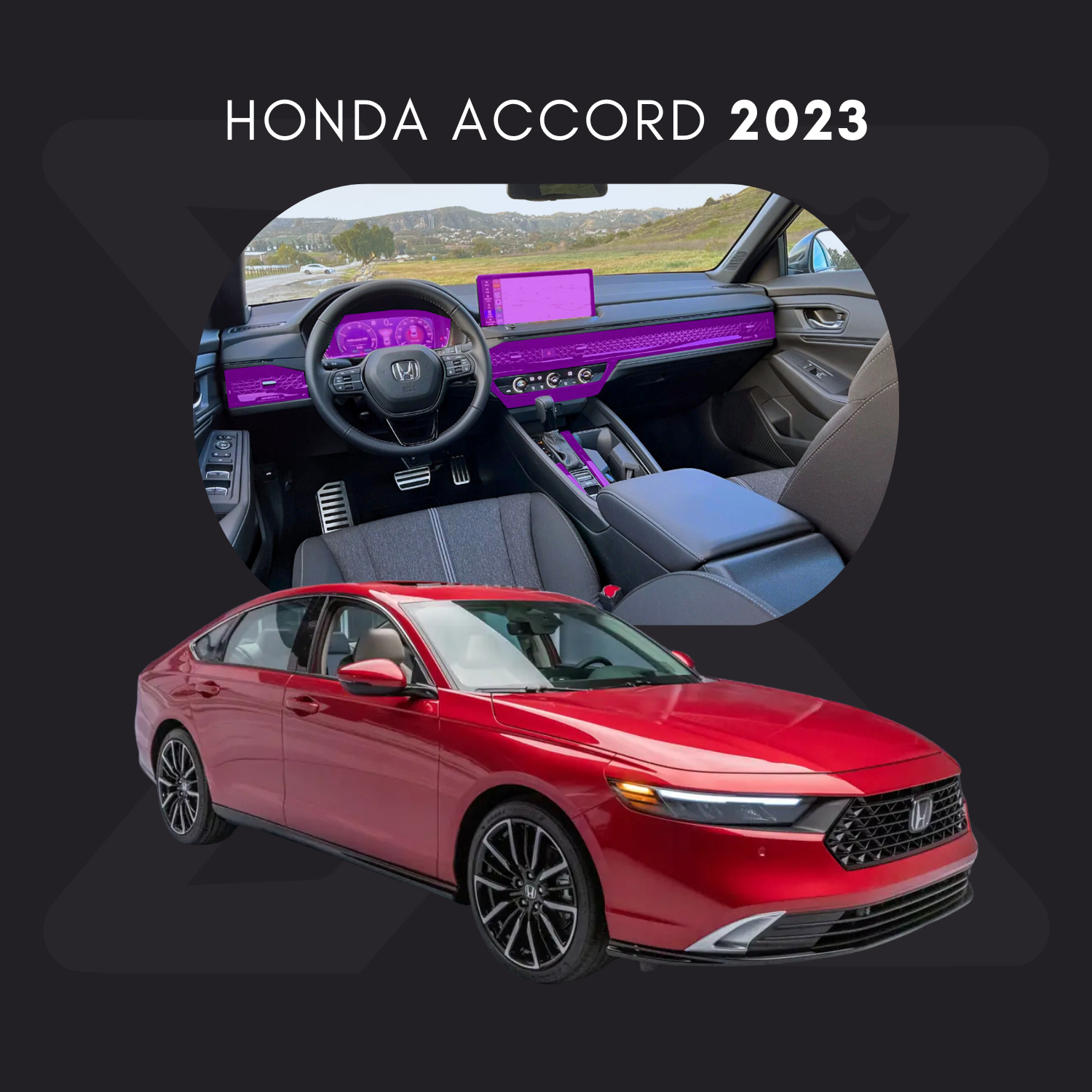 Honda Accord Película Protectora Transparente PPF para Interiores – Kit Completo