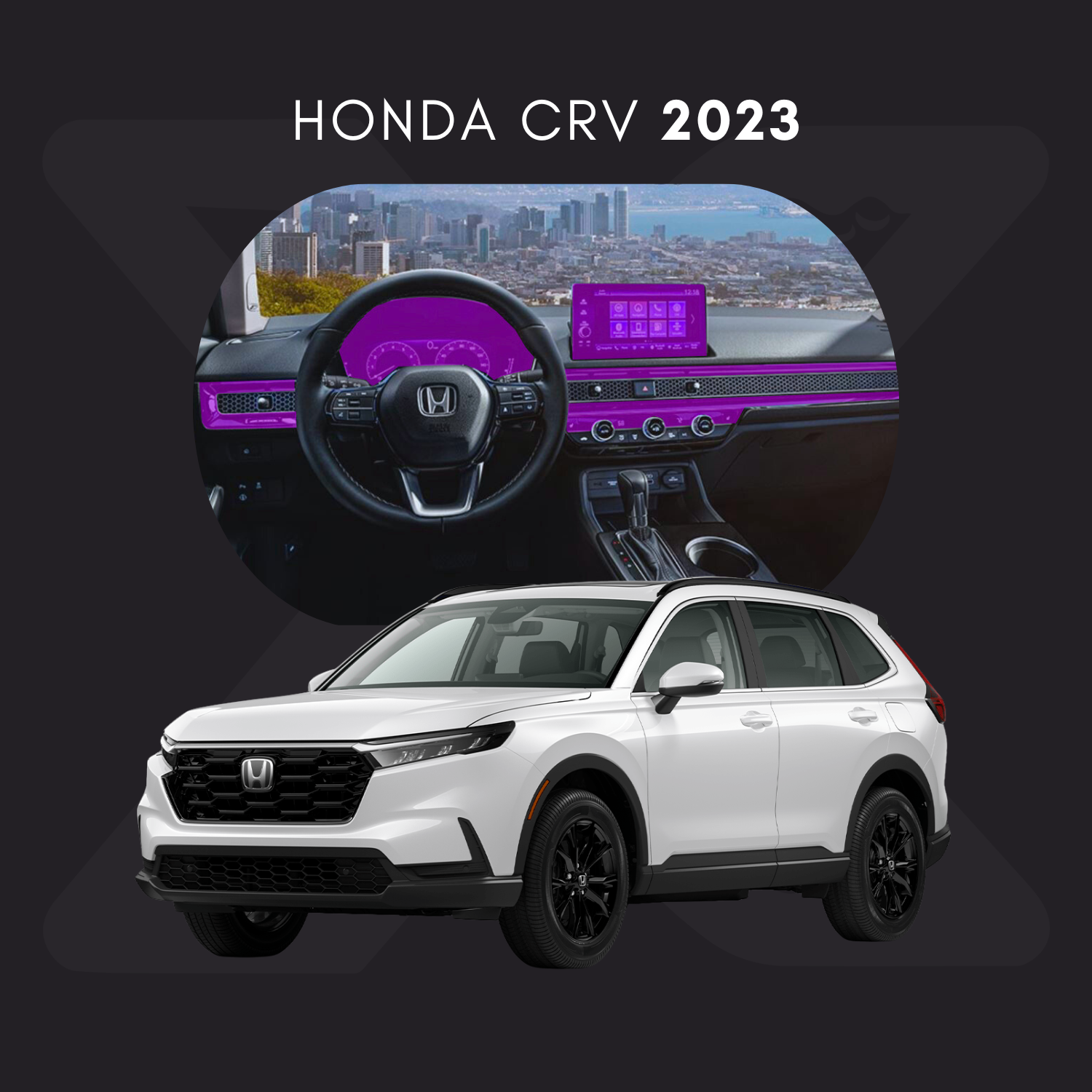 Honda CRV Película Protectora Transparente PPF para Interiores – Kit Completo