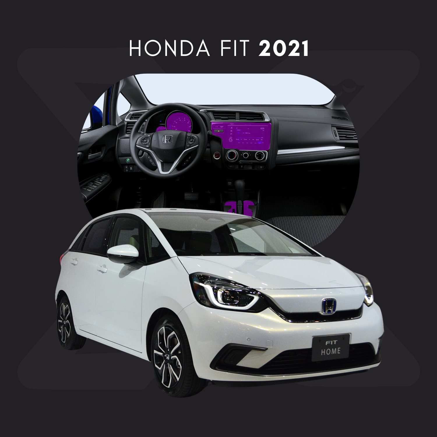 Honda Fit Película Protectora Transparente PPF para Interiores – Kit Completo