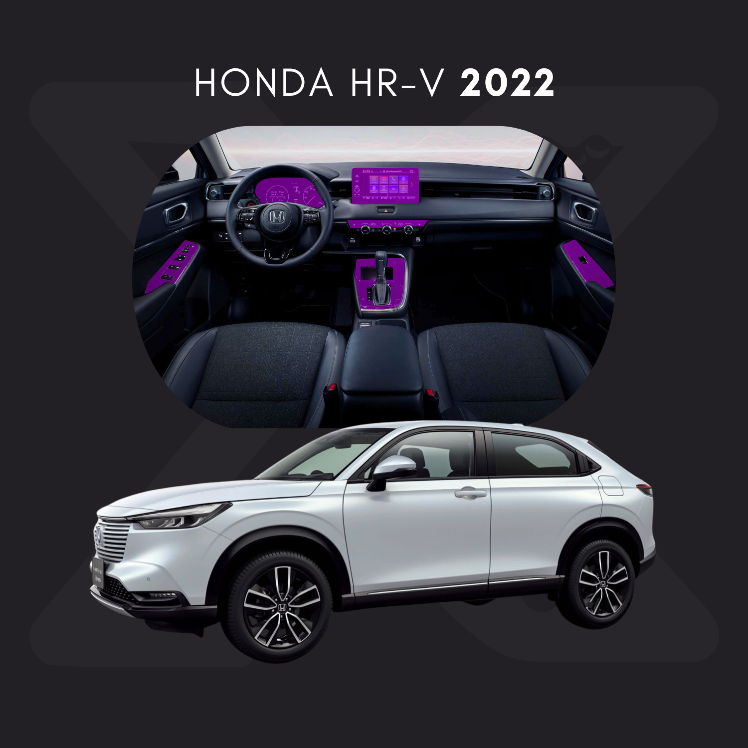 Honda HR-V Película Protectora Transparente PPF para Interiores – Kit Completo