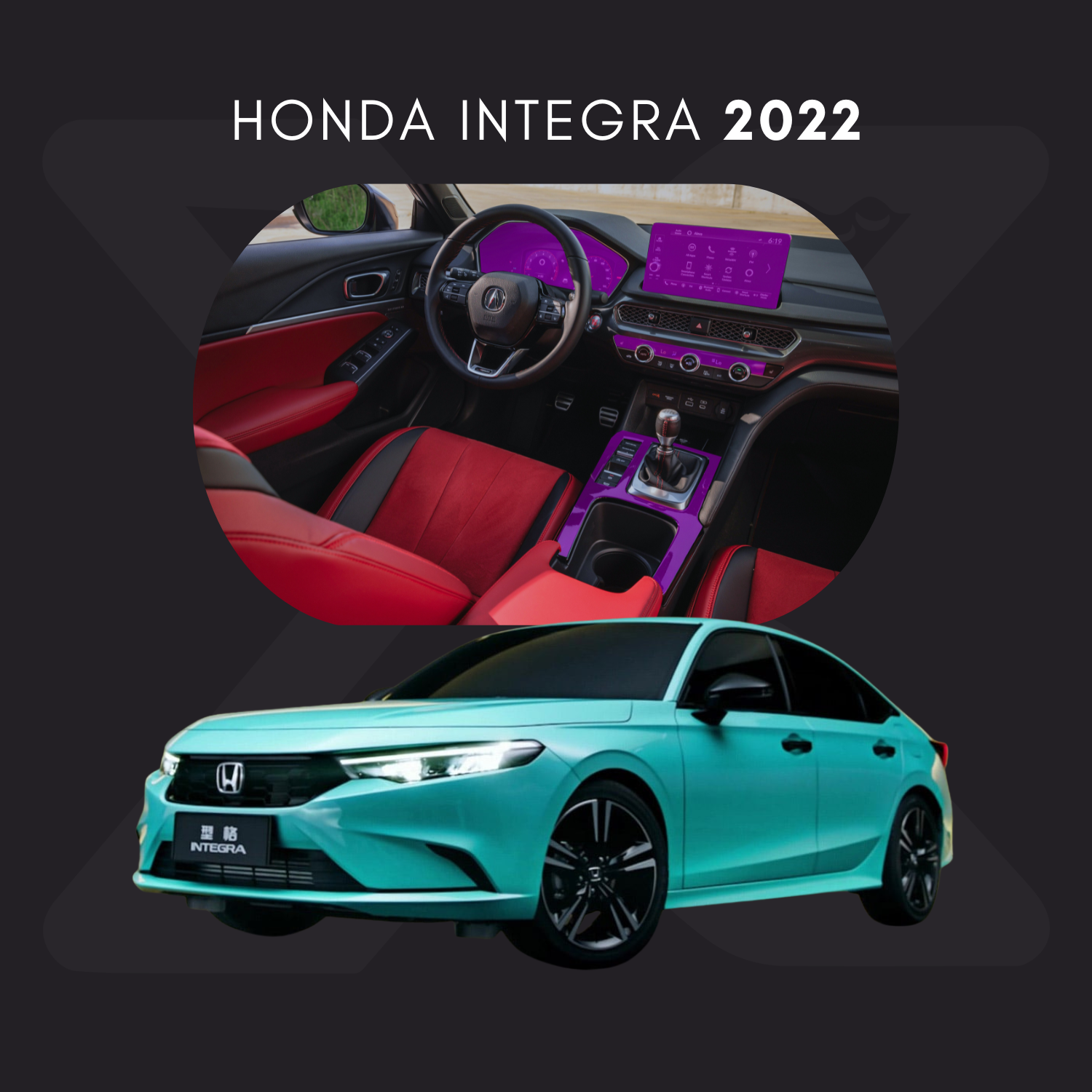 Honda Integra Película Protectora Transparente PPF para Interiores – Kit Completo