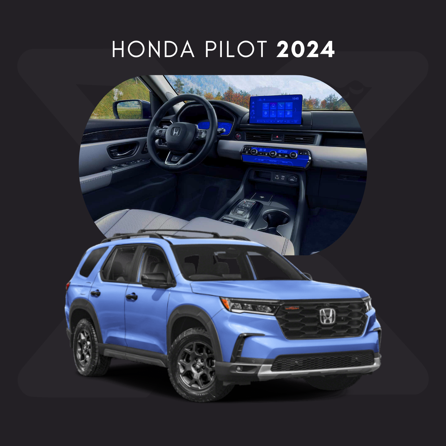 Honda Pilot Película Protectora Transparente PPF para Interiores – Kit Completo