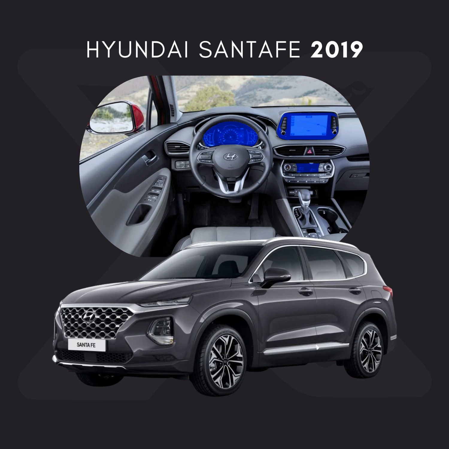 Hyundai Santa Fe Película Protectora Transparente PPF para Interiores – Kit Completo